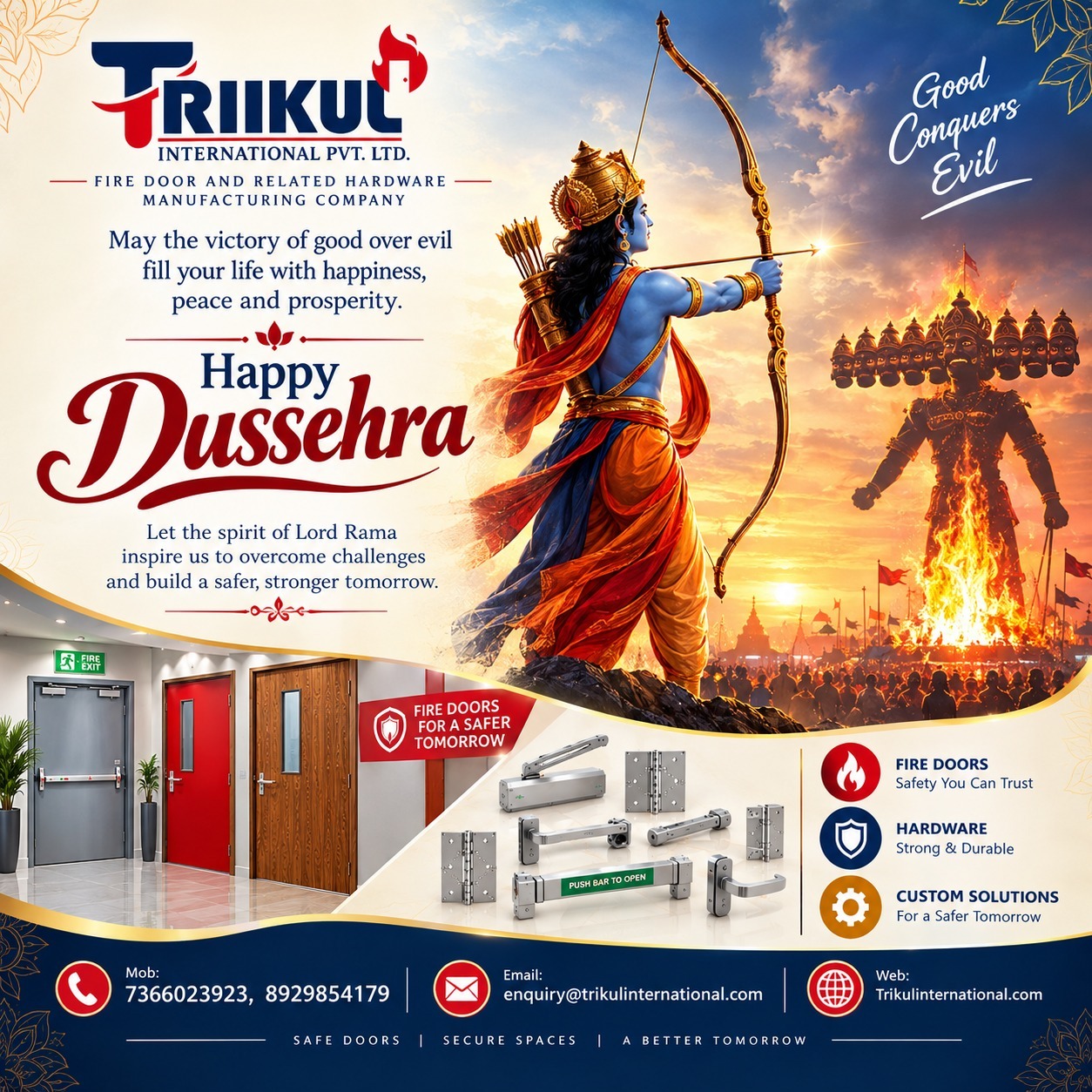 Wishing you and your loved ones a Happy, Peaceful & Prosperous Dussehra!