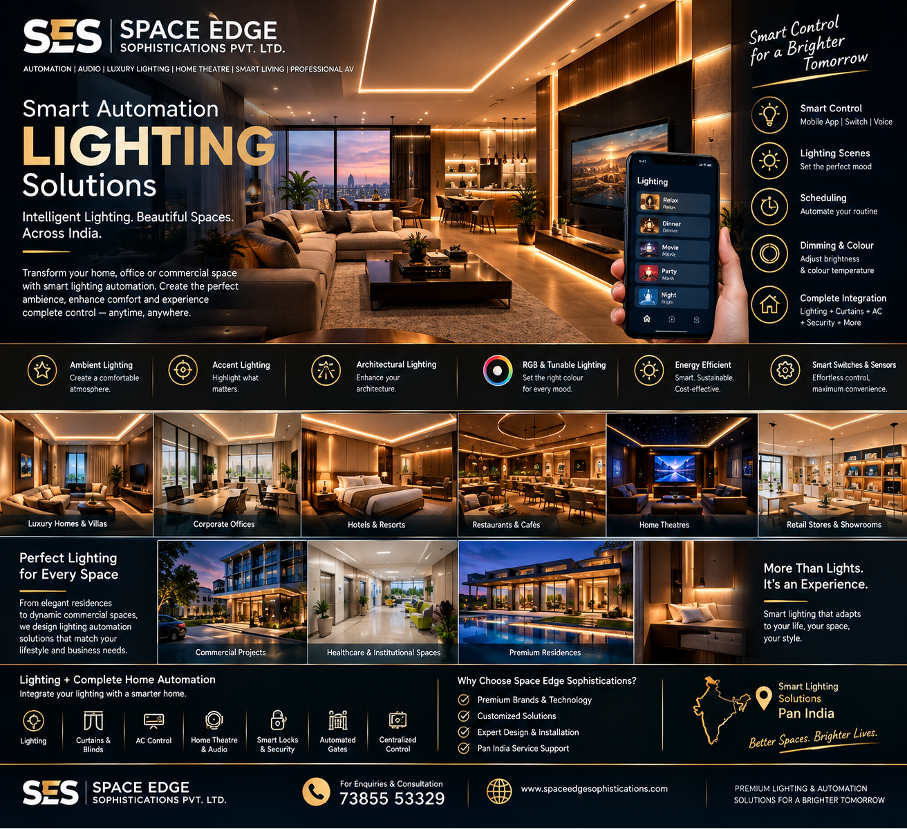 # Smart Automation Lighting Solutions Across India | Space Edge Sophistications