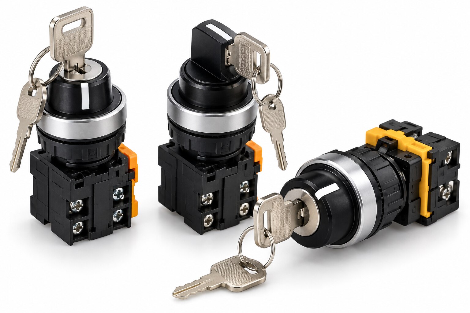 Where 3 Position Keyed Button Switches Are Used in Industrial Control Systems