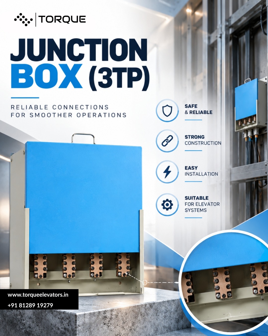Elevator Junction Box (3TP) | Connections that keep systems organized.
Built for relevant elevator e...