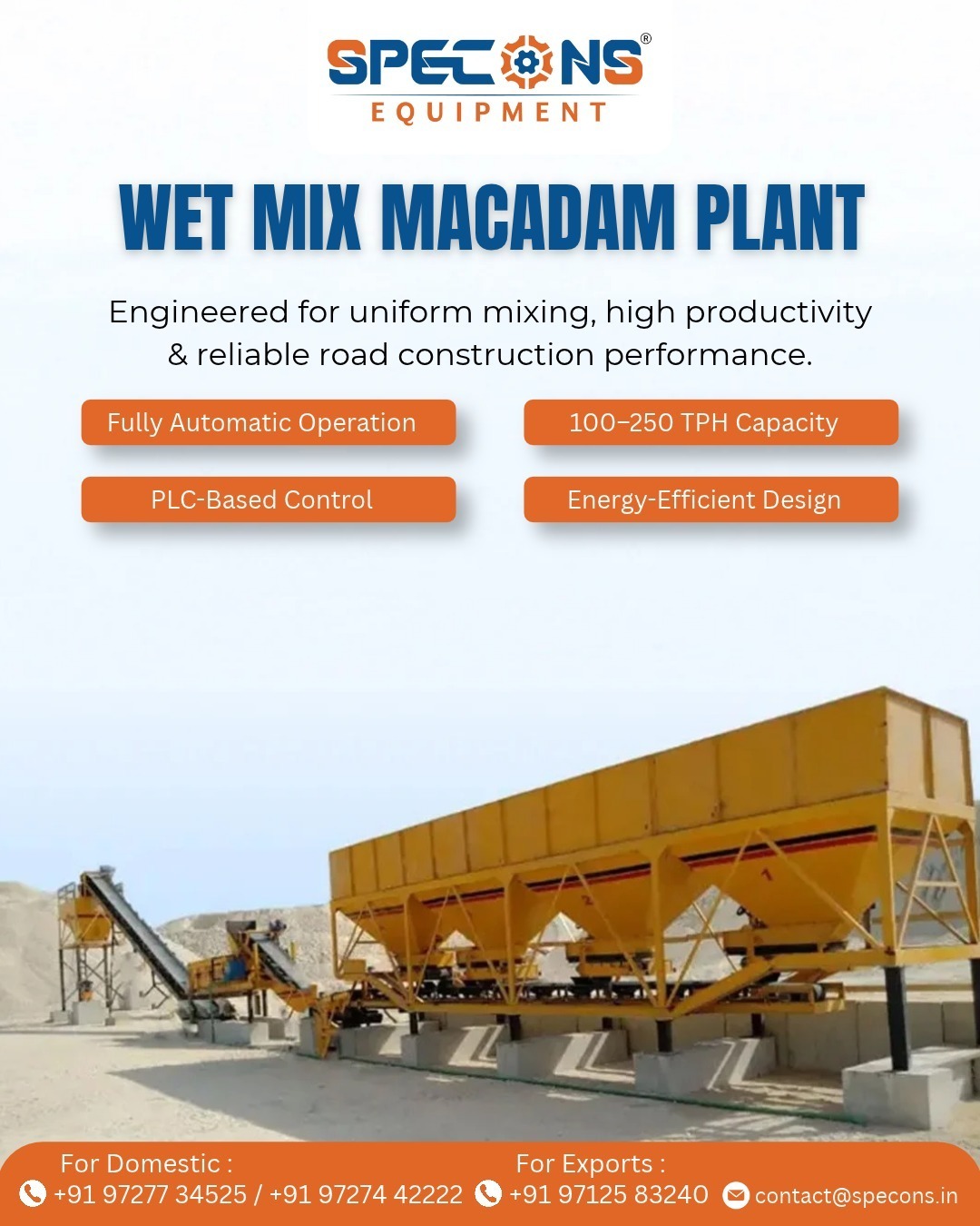 Wet Mix Macadam Plant for Road Construction