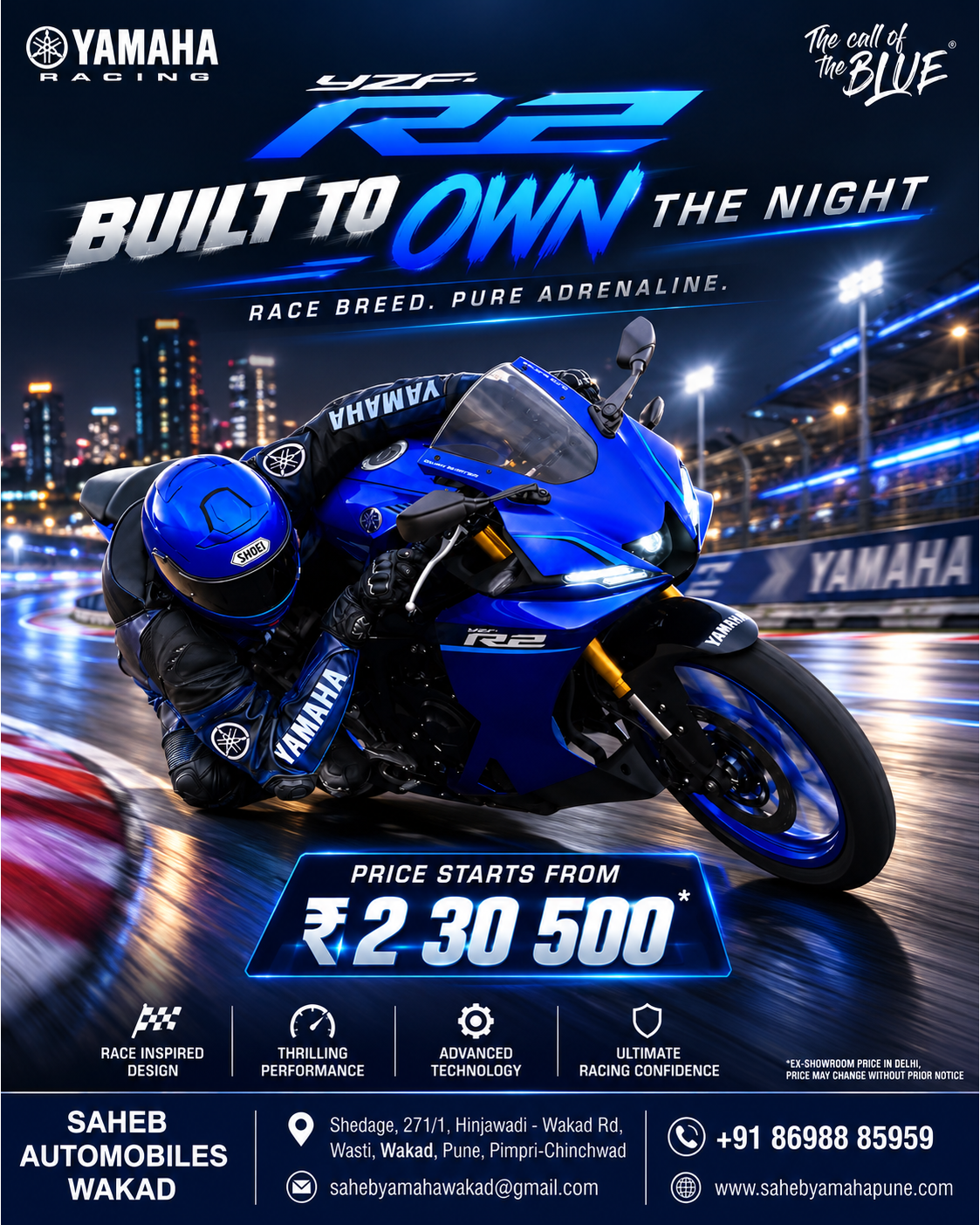 aha YZF-R2 in Wakad Pune | Race to the Next Level | Saheb Yamaha