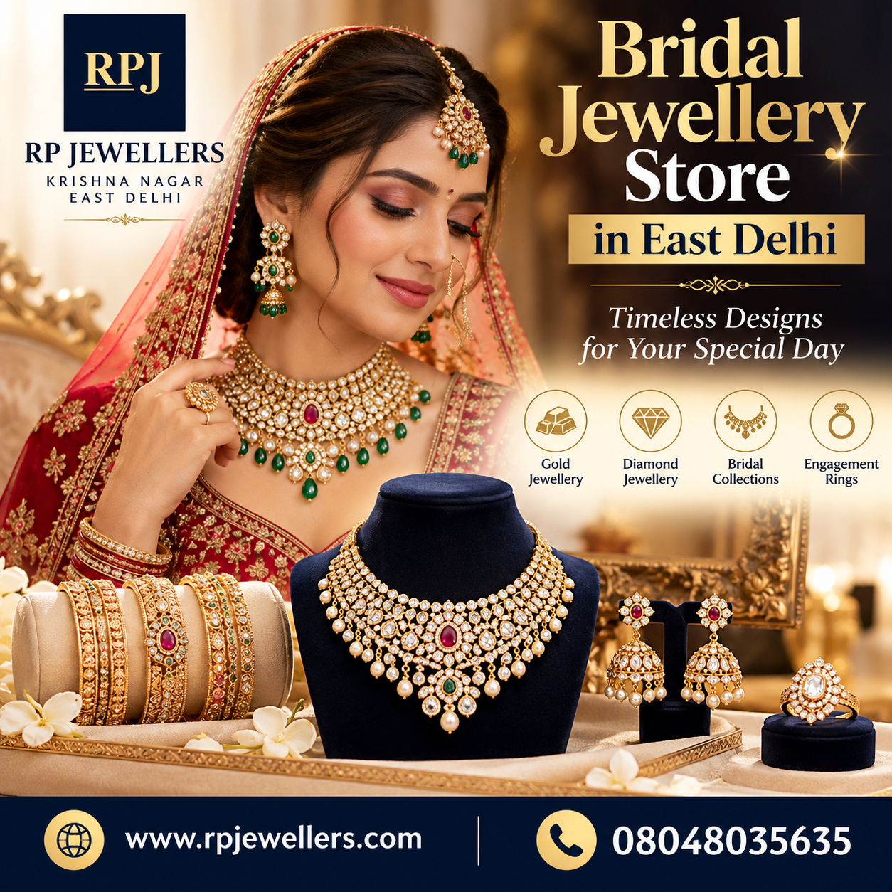 Bridal Jewellery Store in East Delhi | RP Jewellers