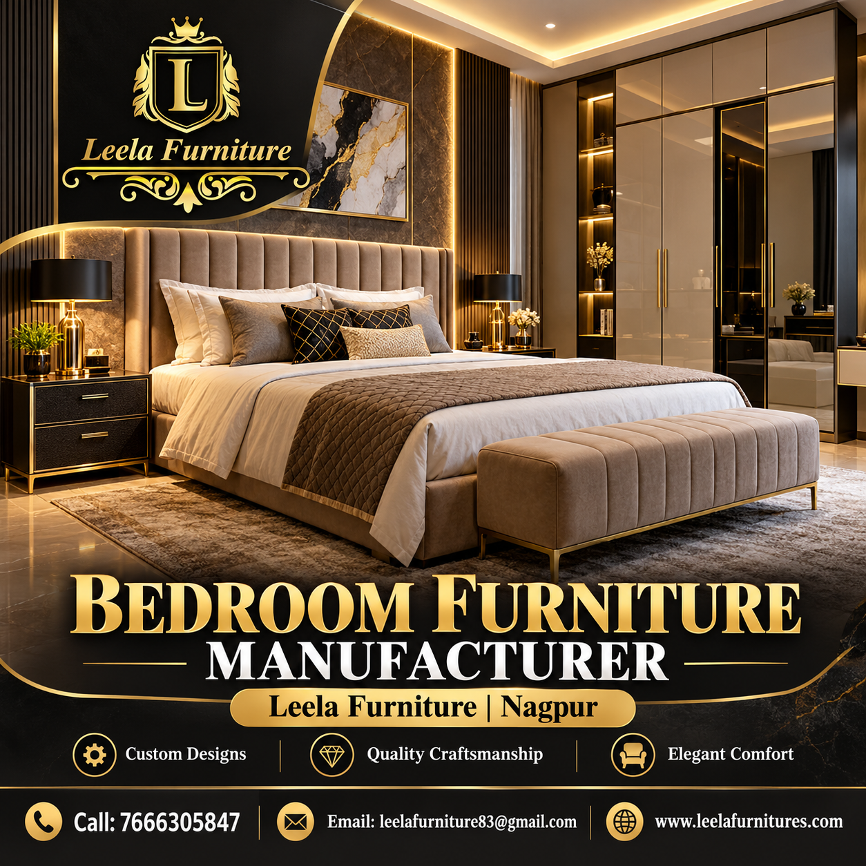 Bedroom Furniture Manufacturer in Leela Furniture Nagpur