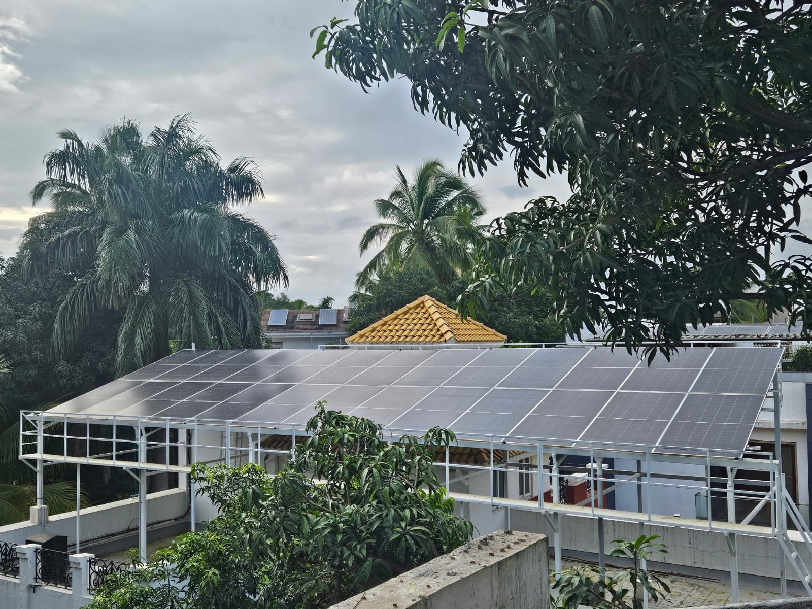 Solar Panel Installation Near AL Saba Park Society, Sarkhej, Ahmedabad