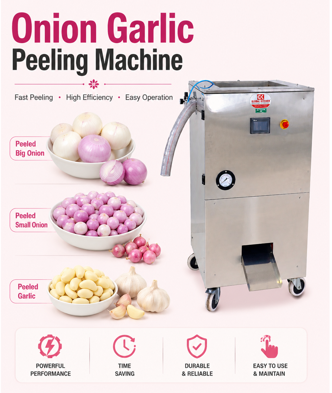 Big Onion, Small Onion and Garlic Peeling Machine in Coimbatore