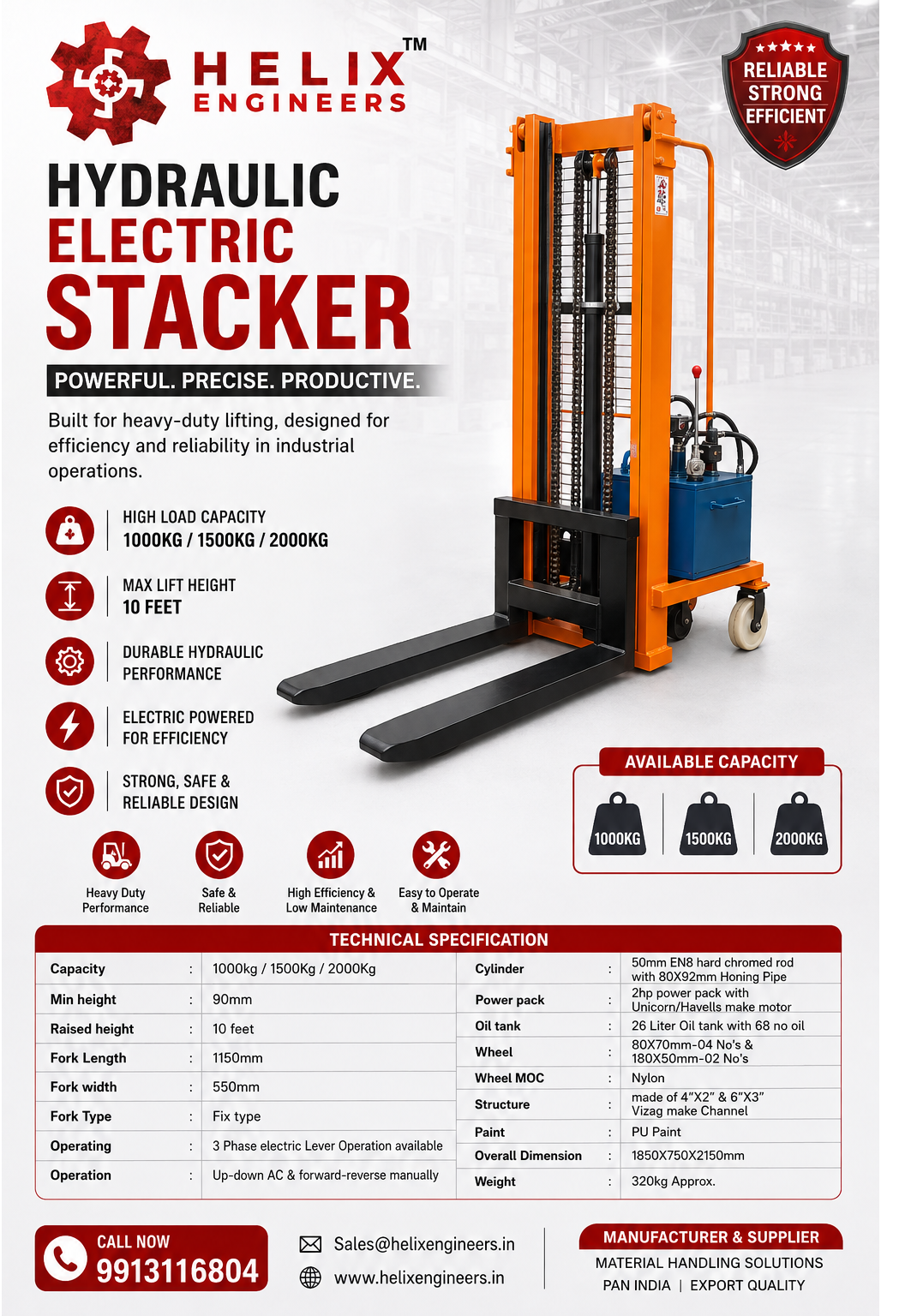 Manual Hydraulic Stacker Supplier