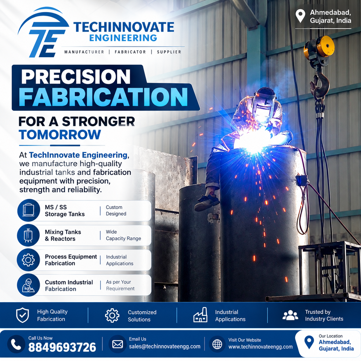 Industrial Tank Manufacturer & Fabrication Company in Gujarat | TechInnovate Engineering