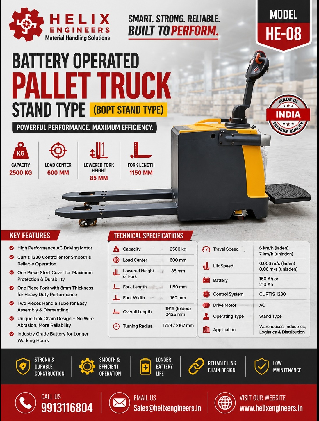 Battery Operating Pallet truck Supplier Heavy duty Pallet truck
