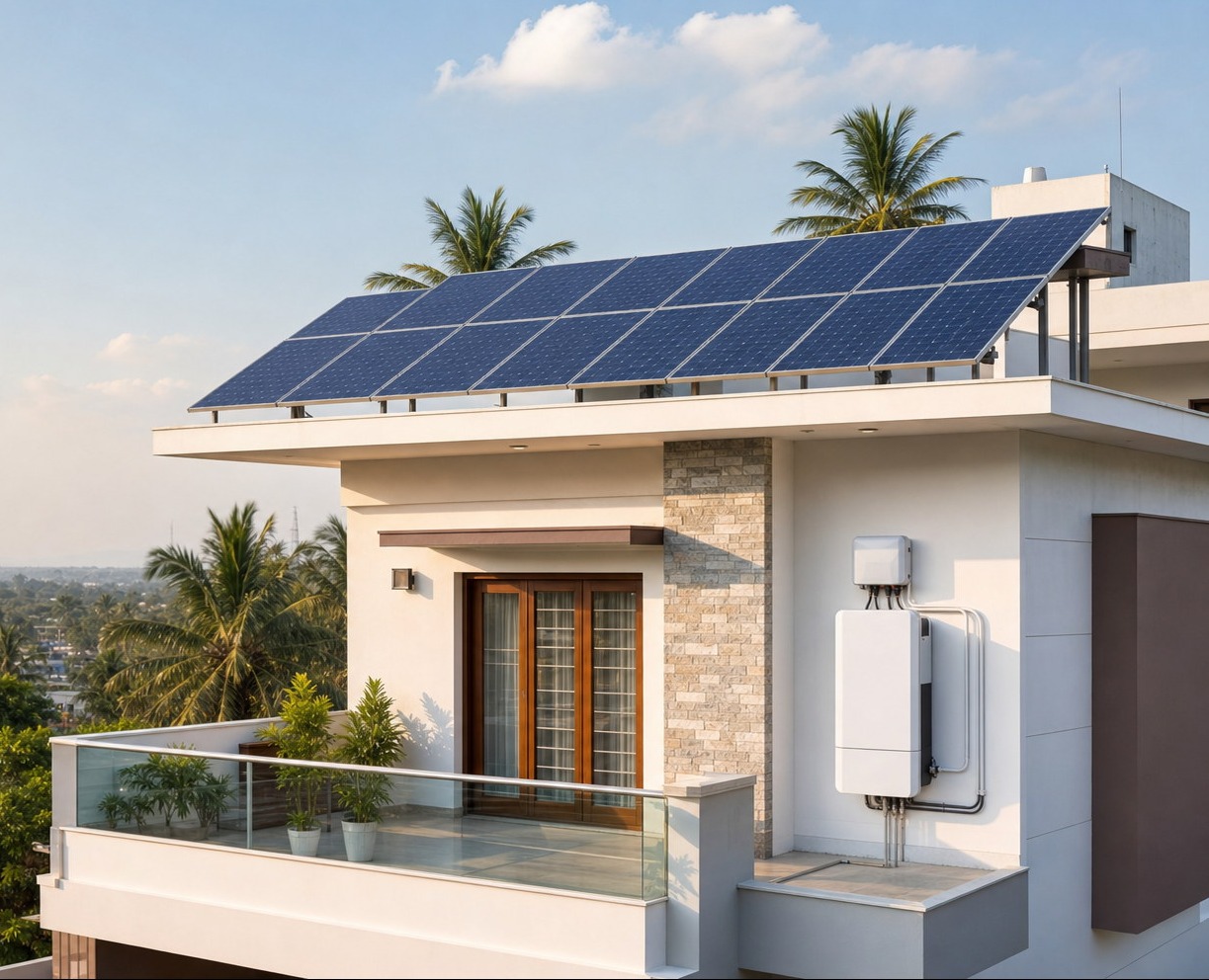 Solar Panel Installation Near Pushpam Society, Vatva, Ahmedabad
