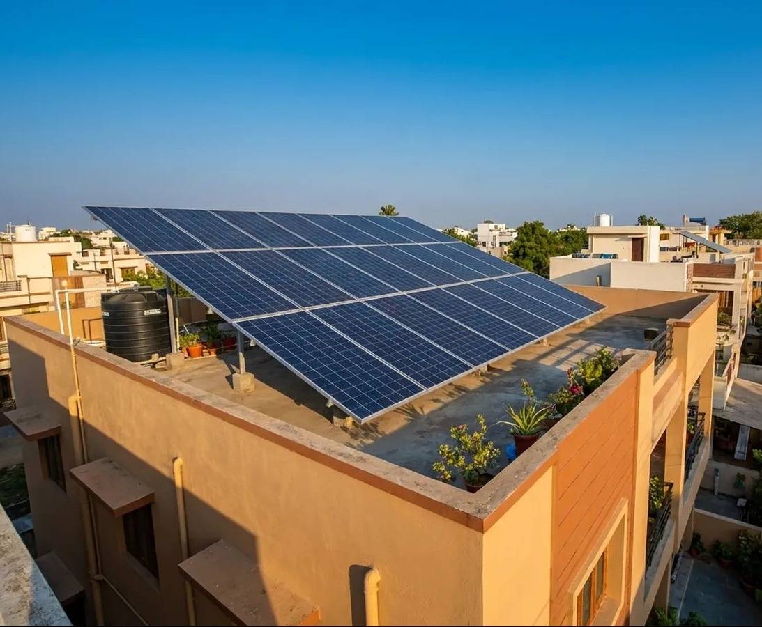 Solar Panel Installation Near Al Sifat Park, Bhalej, Anand