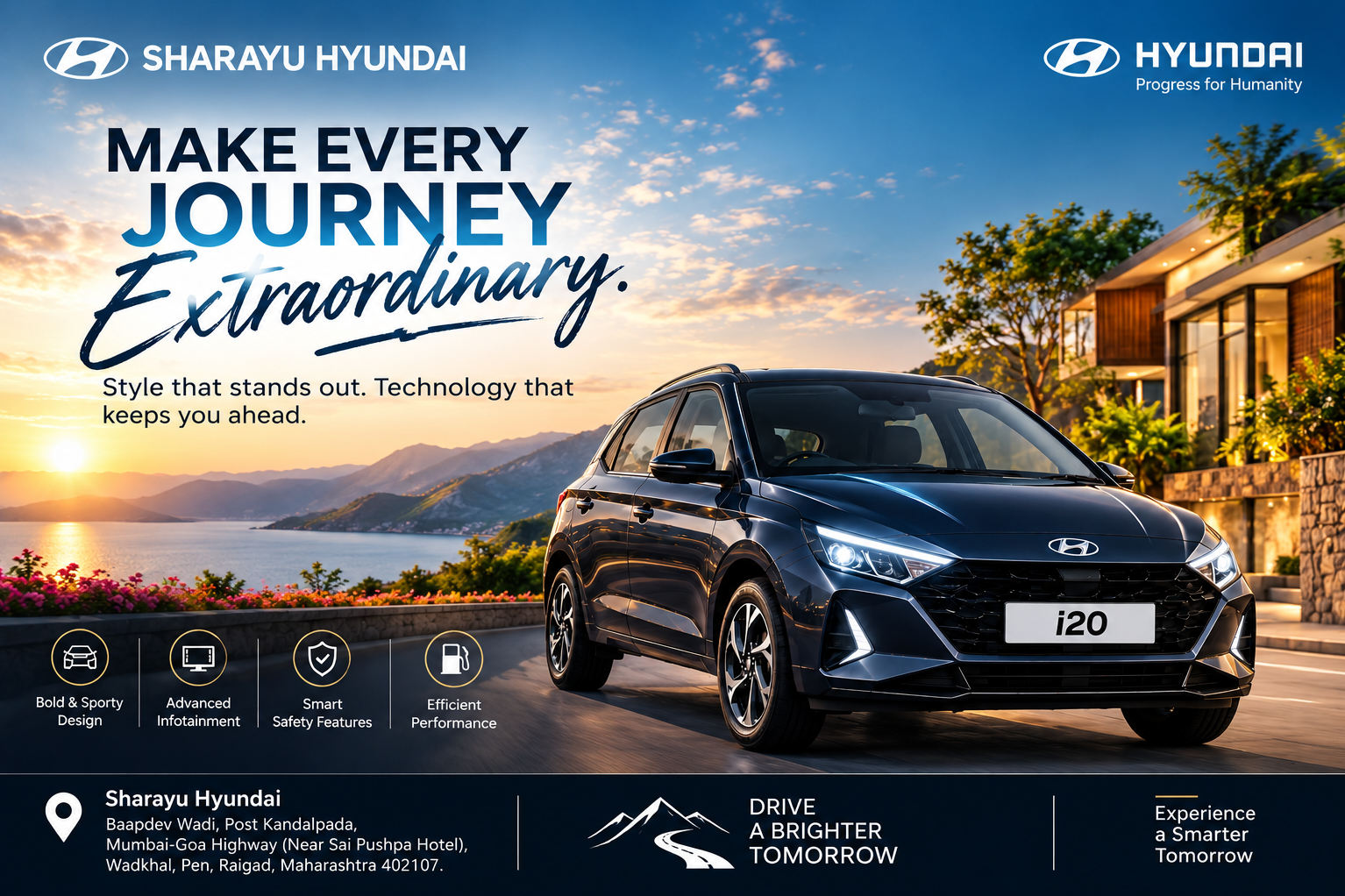 Hyundai i20 Showroom in Wadkhal, Pen | Sharayu Hyundai