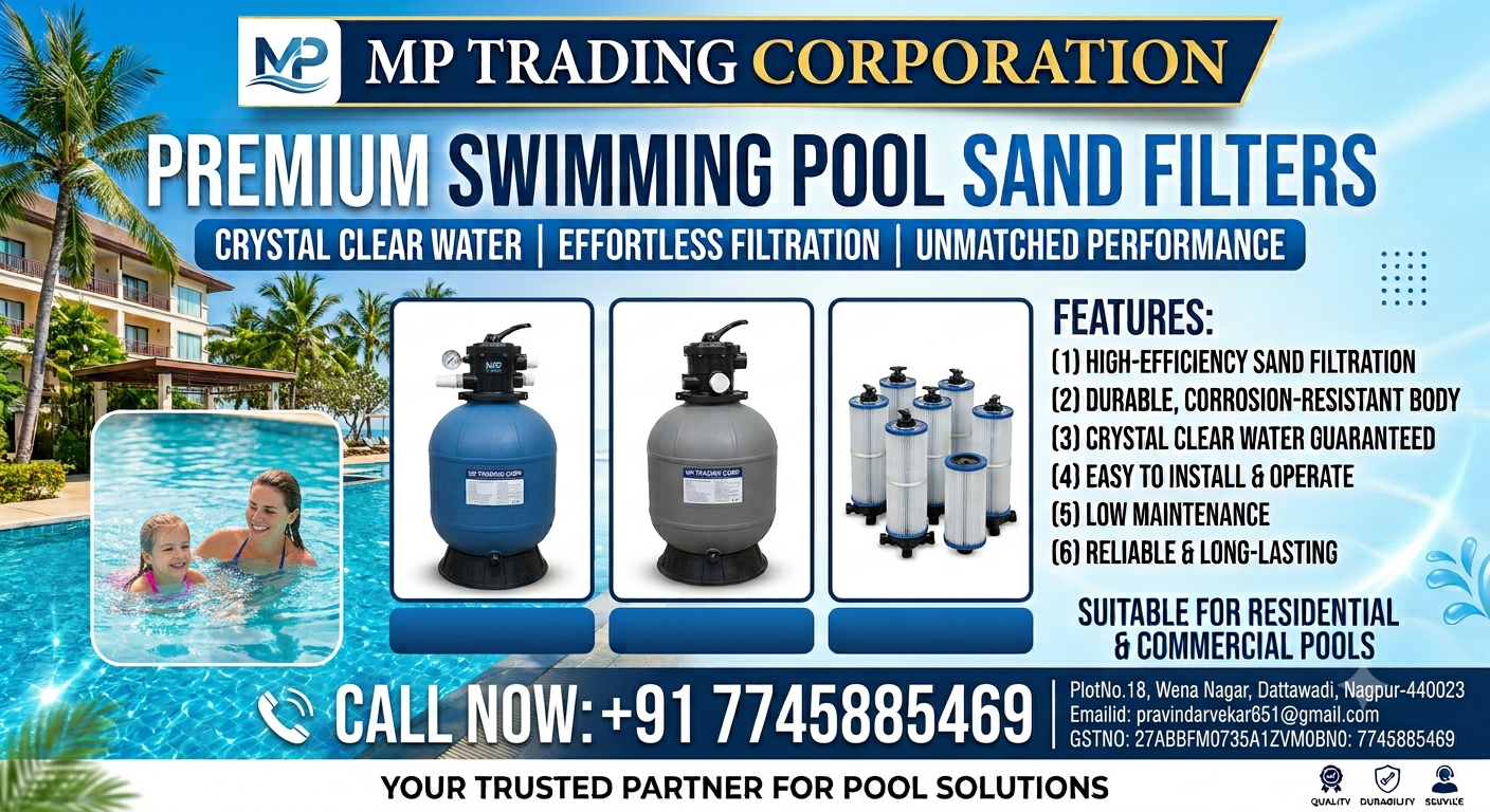 Top-Rated Swimming Pool Sand Filters in India | MP Trading Corporation