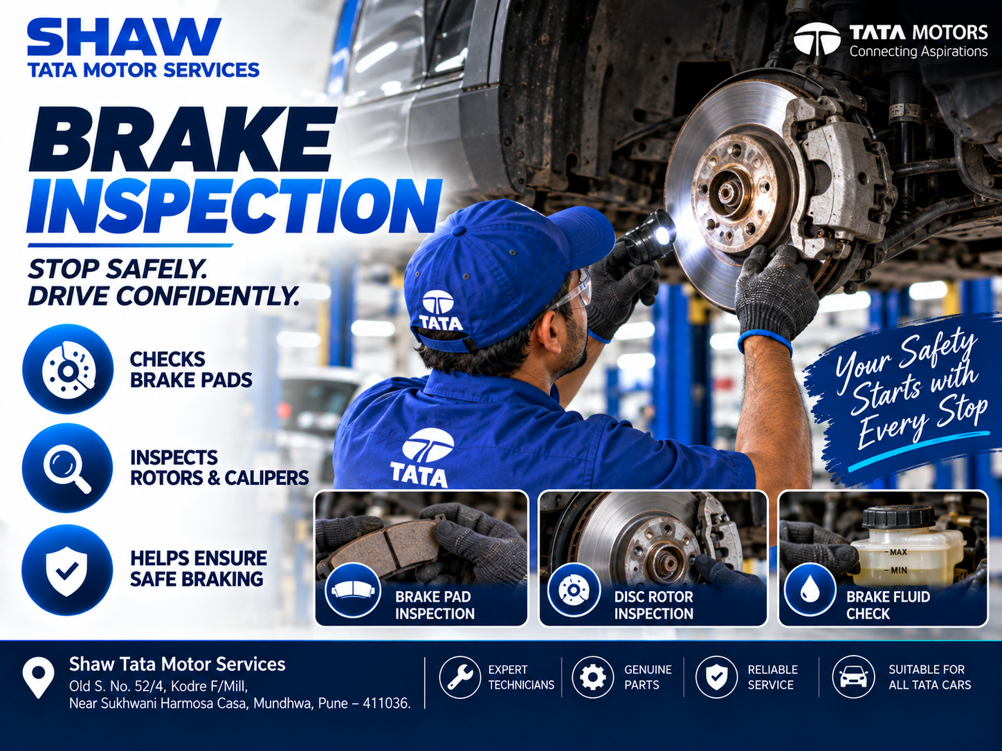 Brake Inspection Service in Mundhwa Pune | Shaw Tata Motor Services
