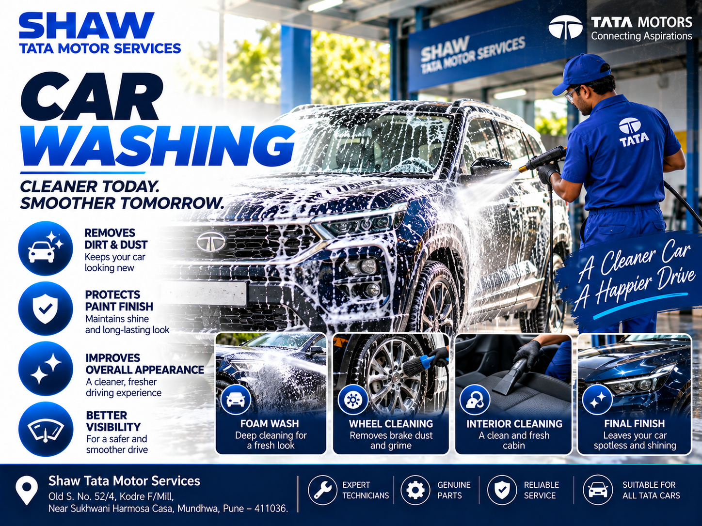 Car Washing Service in Mundhwa Pune | Shaw Tata Motor Services