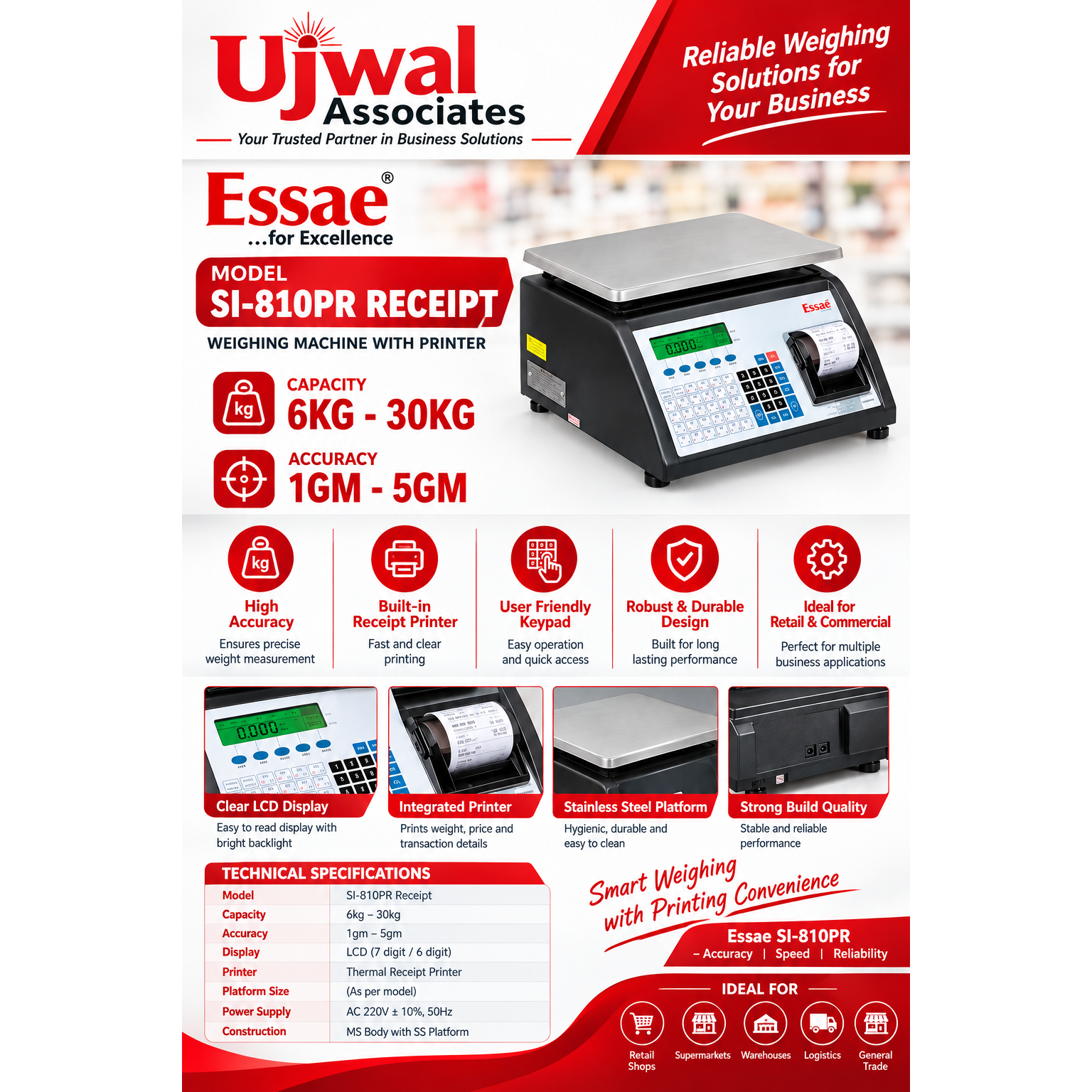 ⚖️ Weighing Machine Supplier in Nagpur, Amravati, Akola, Wardha, Yavatmal, Bhandara–Ujwal Associats