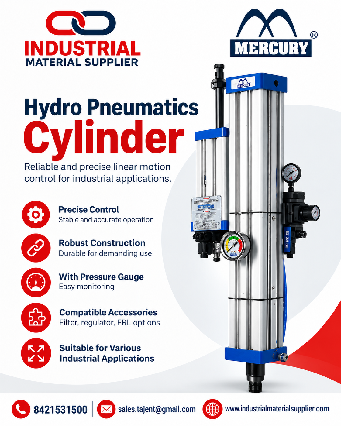 Looking for reliable hydro-pneumatic solutions for industrial applications? ⚙️