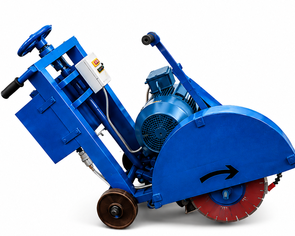 Groove Cutting Machine 7.5 HP | 150mm Depth Concrete Groove Cutter, 3 Phase - S. M. Equipment