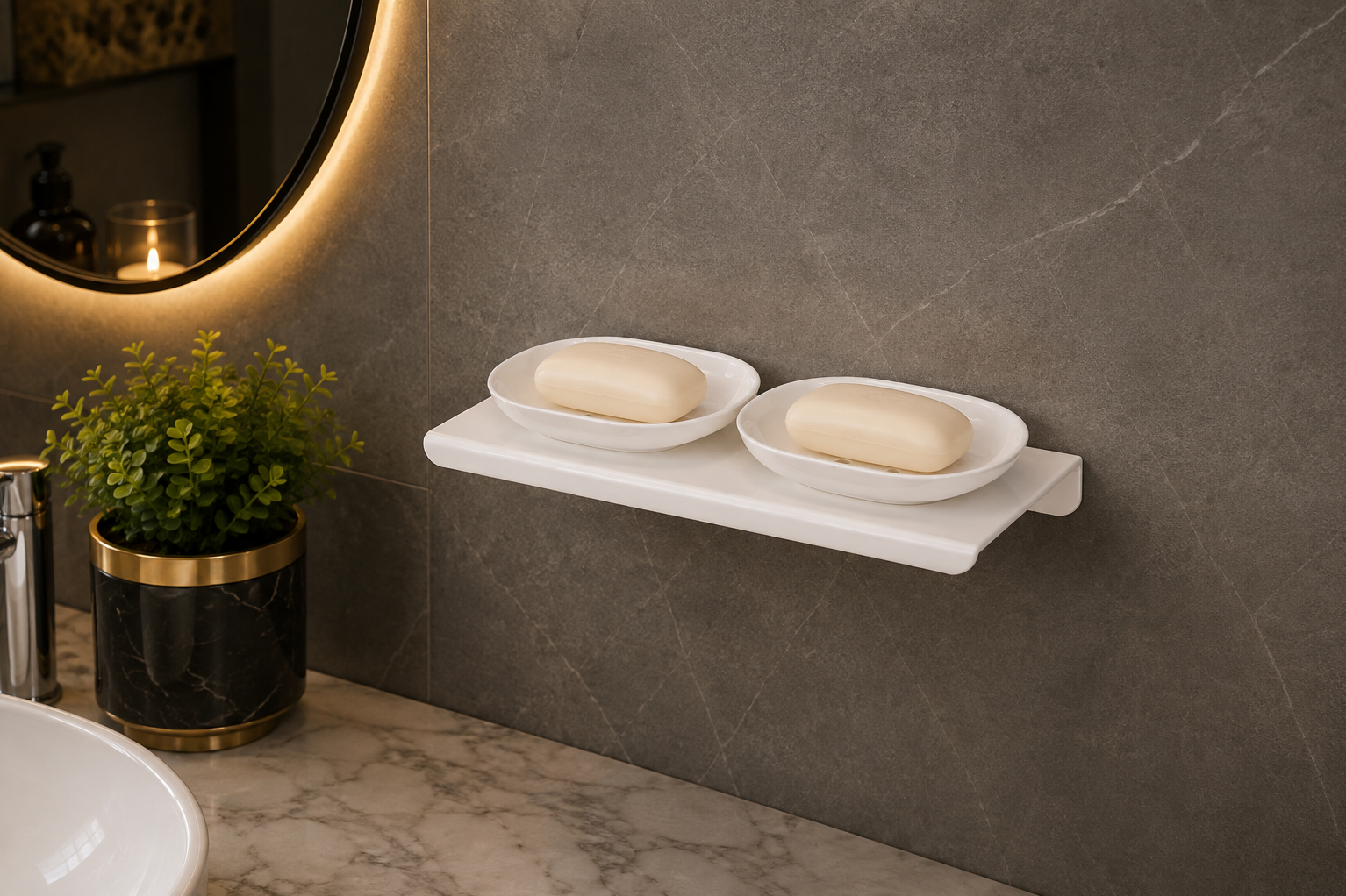 Acrylic New Double Soap Dish