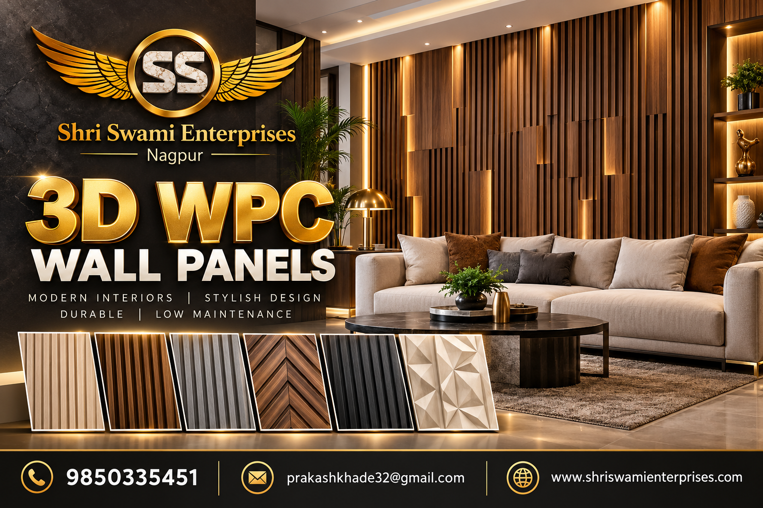3D WPC Wall Panel in Shri Swami Enterprises Nagpur
