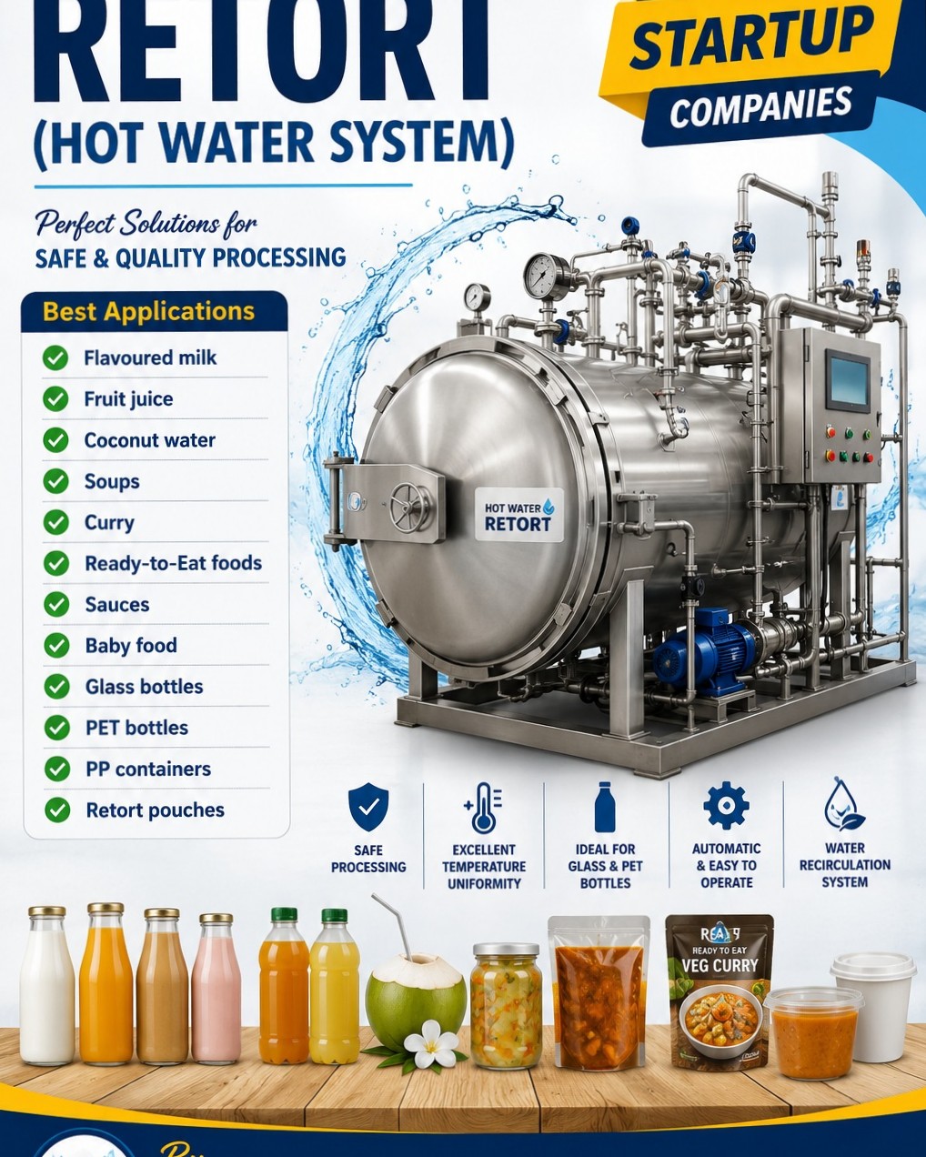 Retort machine manufacture in pune