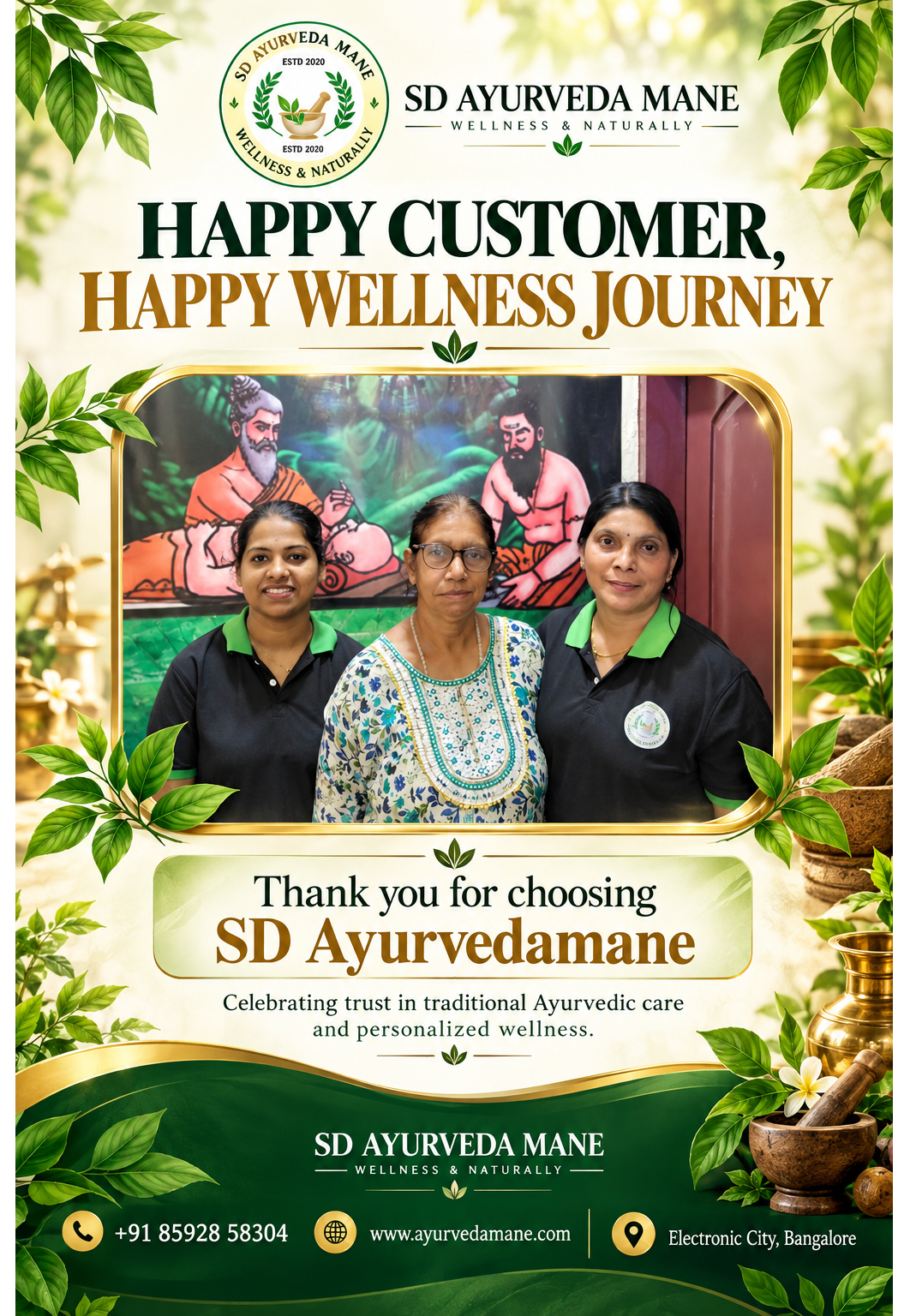 Happy Customers at SD Ayurvedamane – Trusted Ayurvedic Wellness in Bangalore