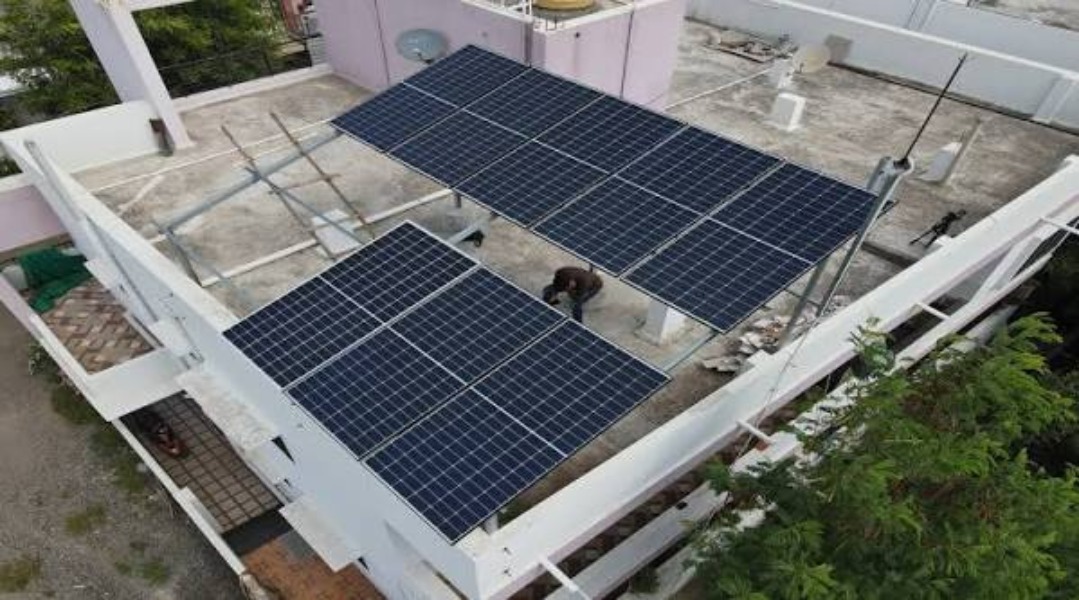 Solar Panel Installation Near Afrin Park Society, Fatehwadi, Ahmedabad