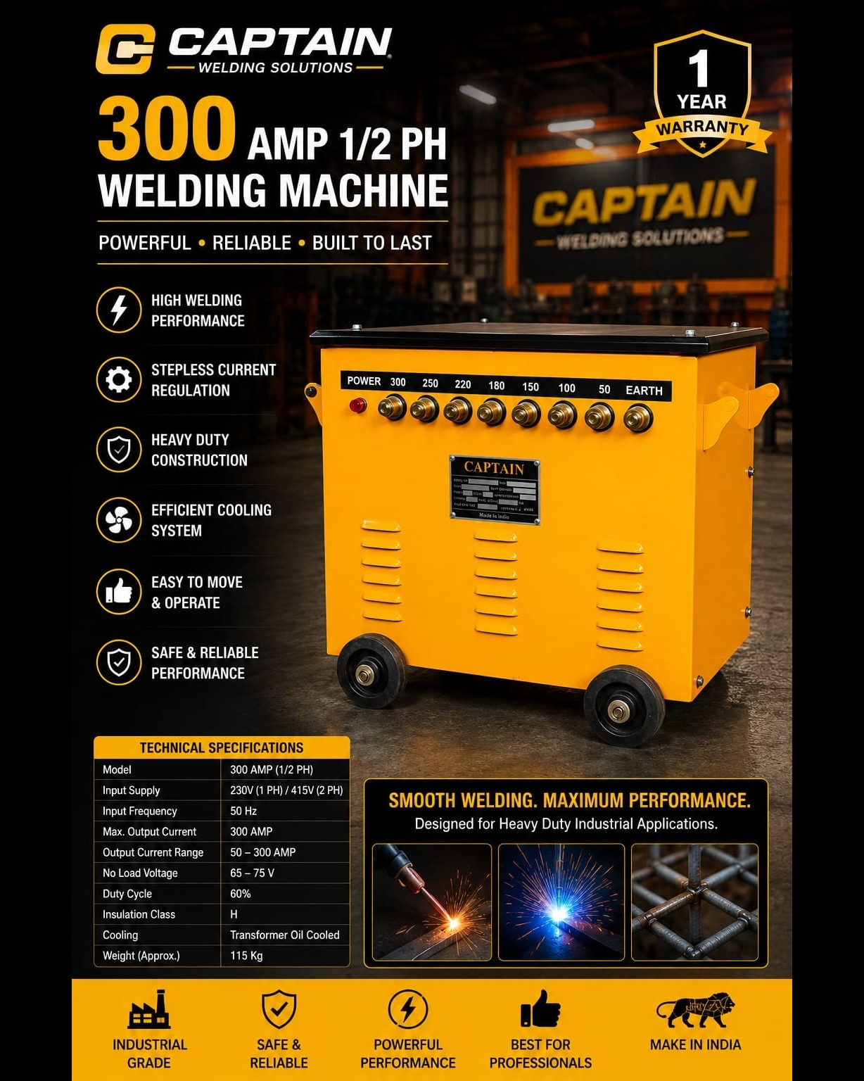 300 AMP 1/2 PHASE STUD WELDING MACHINE