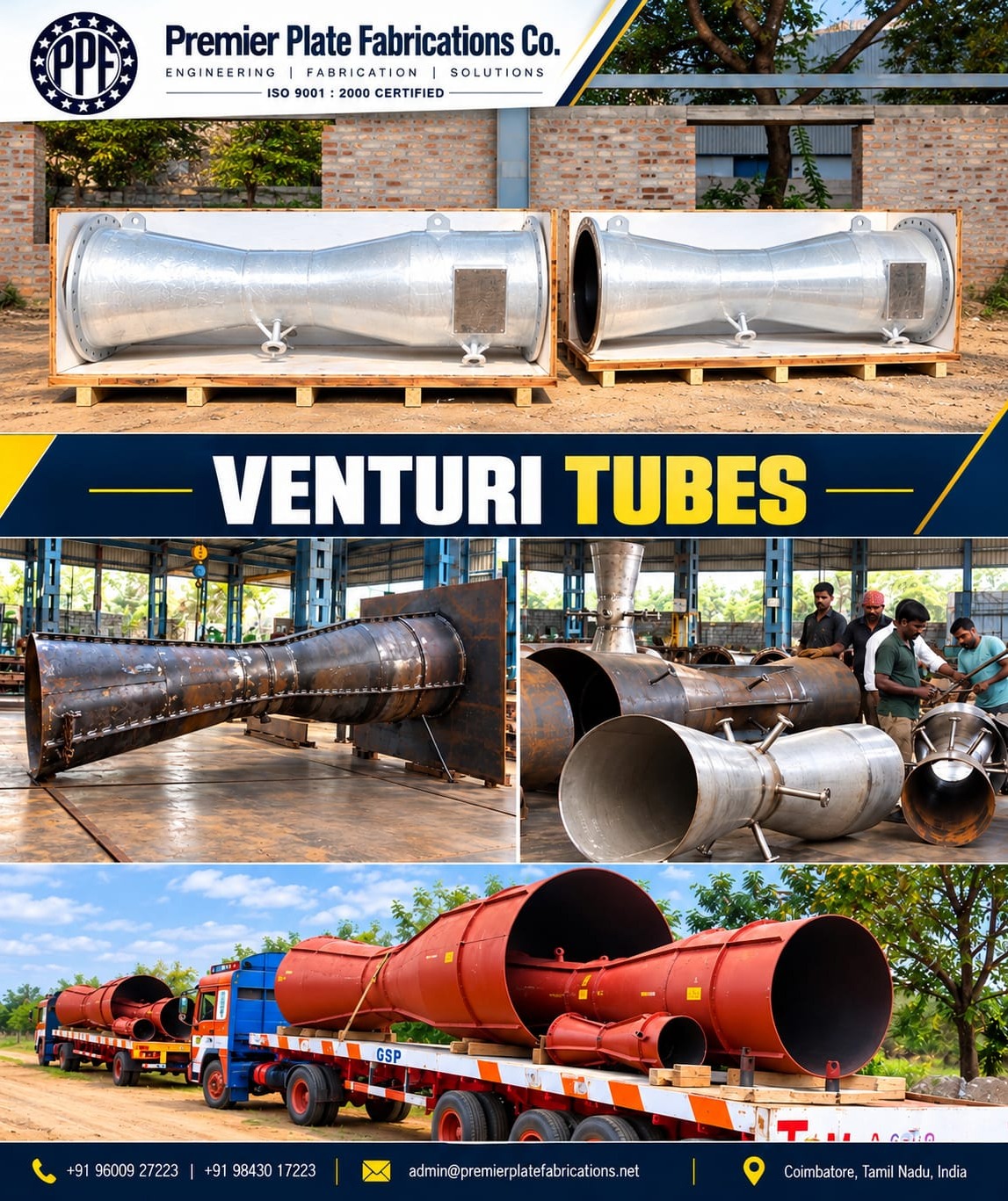 Venturi Tubes Fabrication in Coimbatore Premier Plate Fabrication