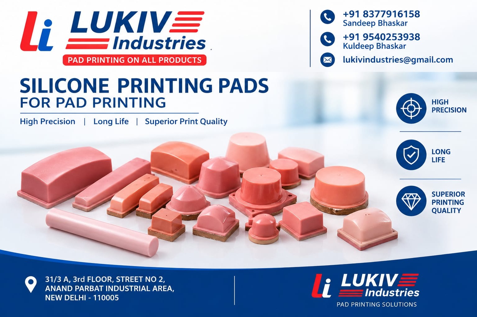 Silicone Printing Pads for Pad Printing Machines