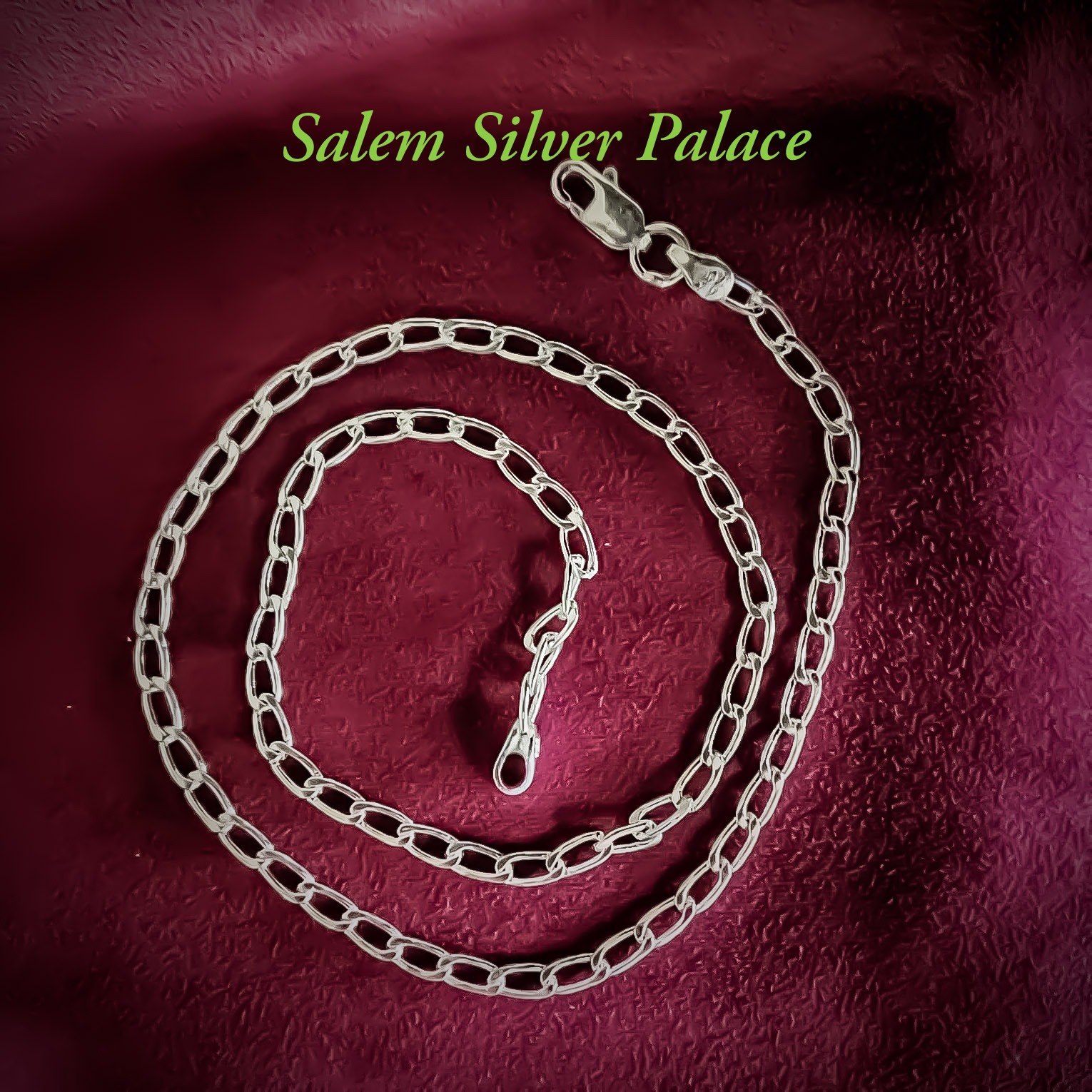 Silver Chains
Velli Chain
For More Information Visit Our Website
www.salemsilverpalace.in
For ...