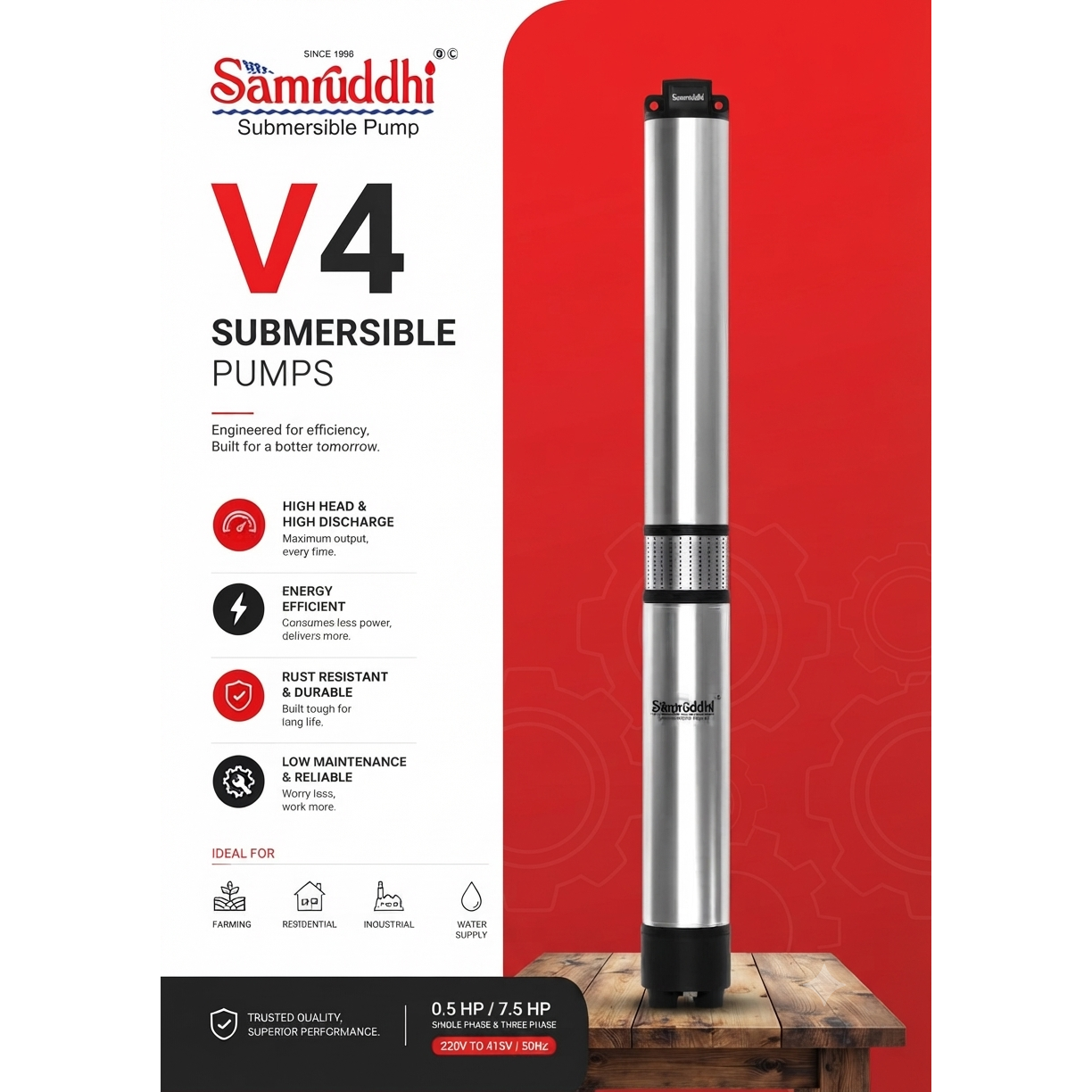 Best borewell submersible pump in Gadchiroli