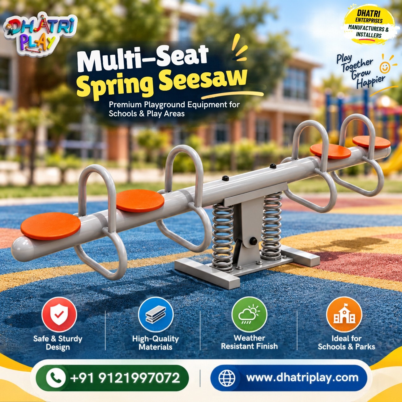 Multi-Seat Spring Seesaw Manufacturer in India | Dhatri Play