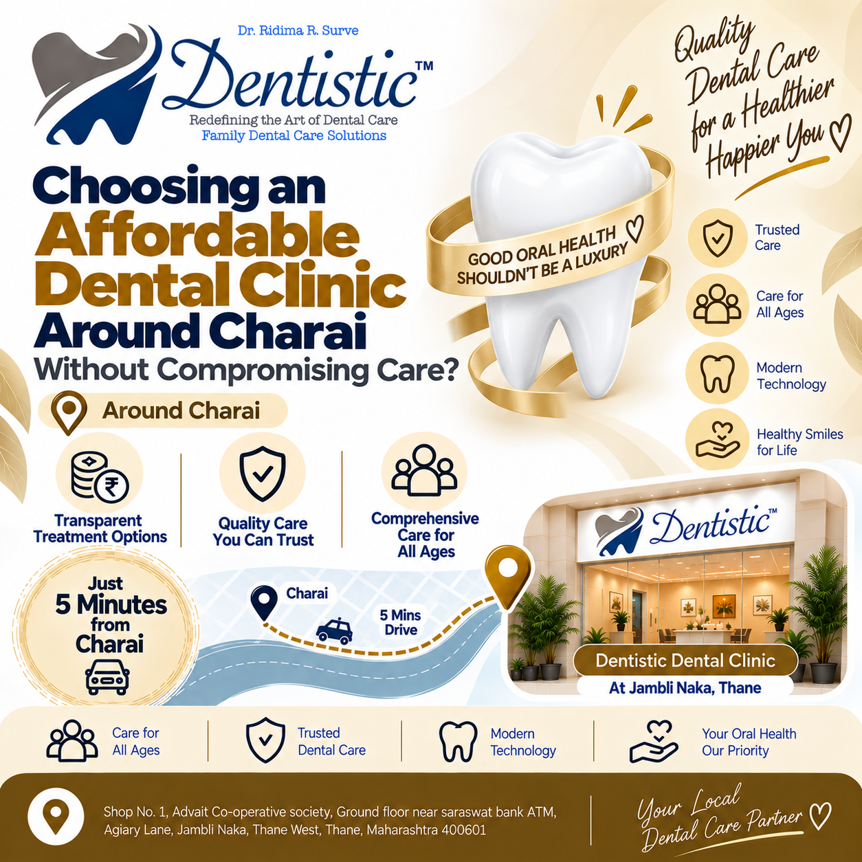 Choosing an Affordable Dental Clinic Around Charai Without Compromising Care