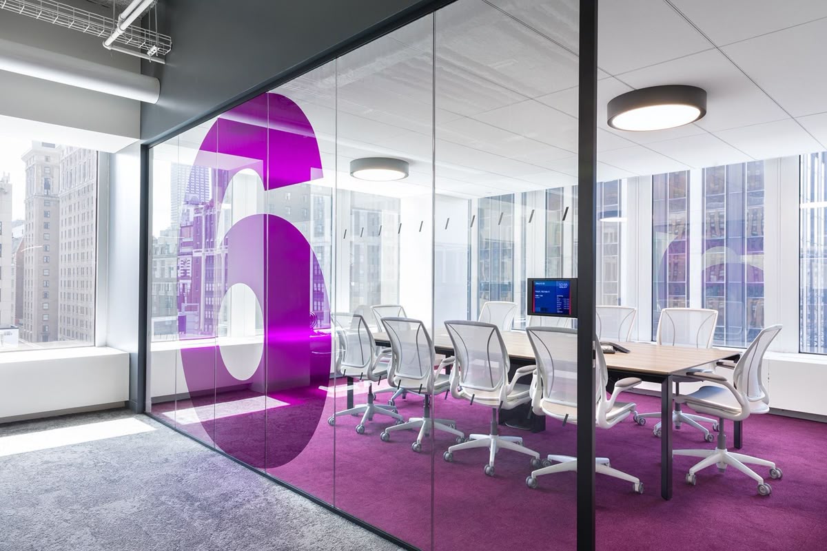 Office Conference Room Interior Design with Purple Accents | Anna Nagar