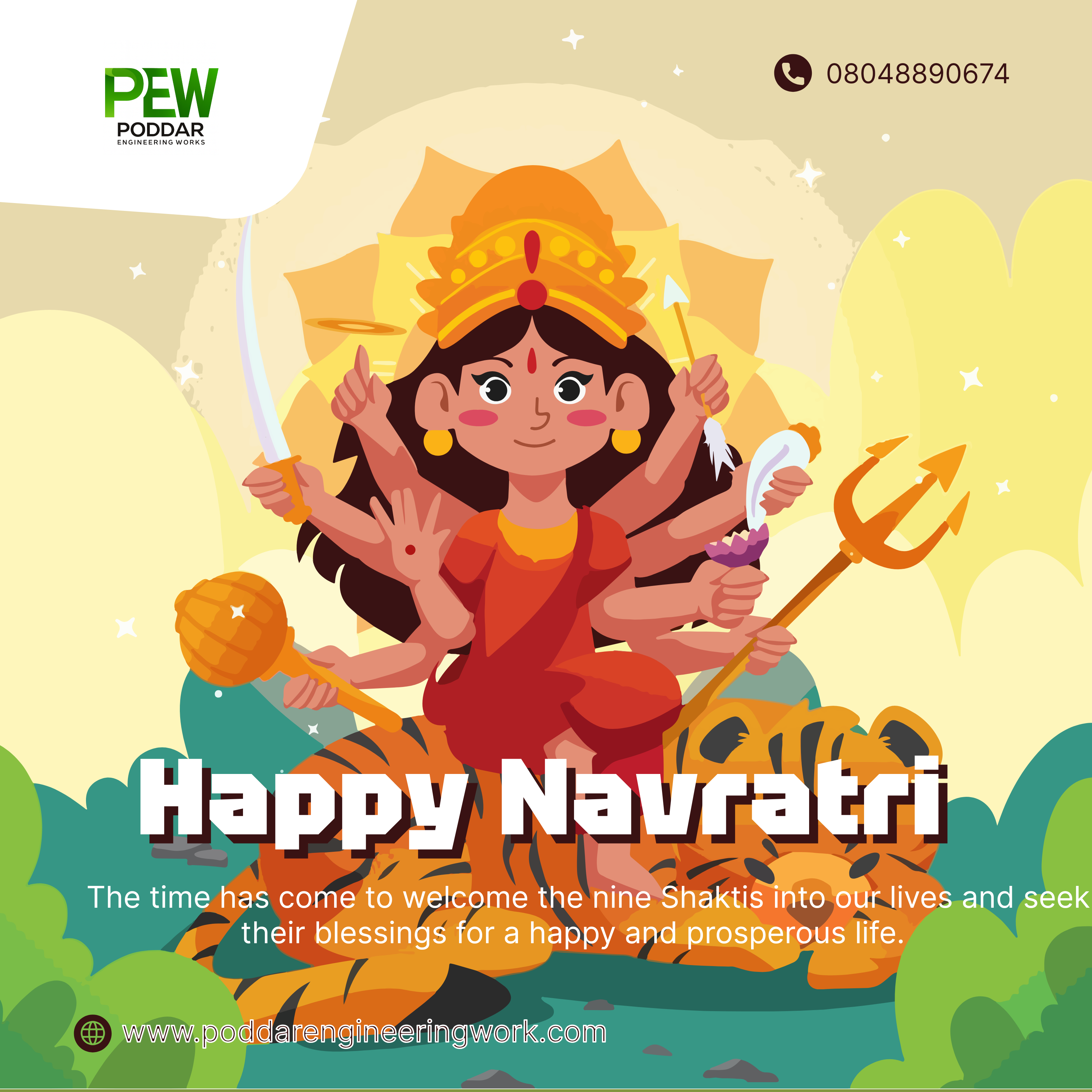 🔱🌺 True strength lies in faith, courage, and the power to rise above every challenge. This Navratr...