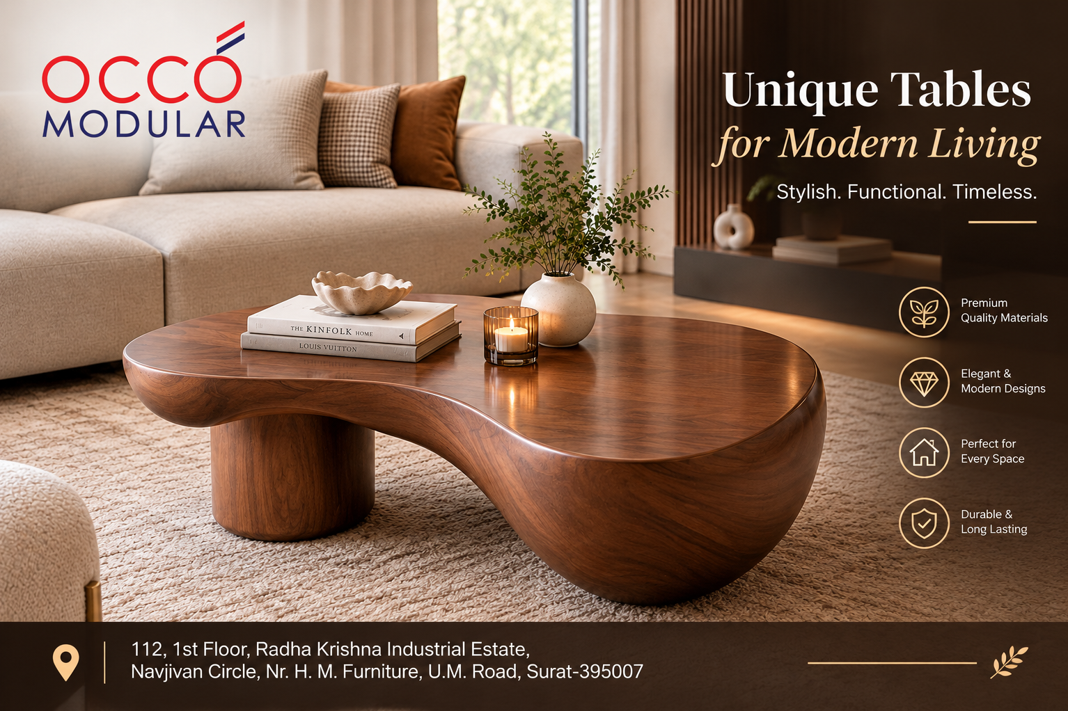 Unique Wooden Center Table In Surat