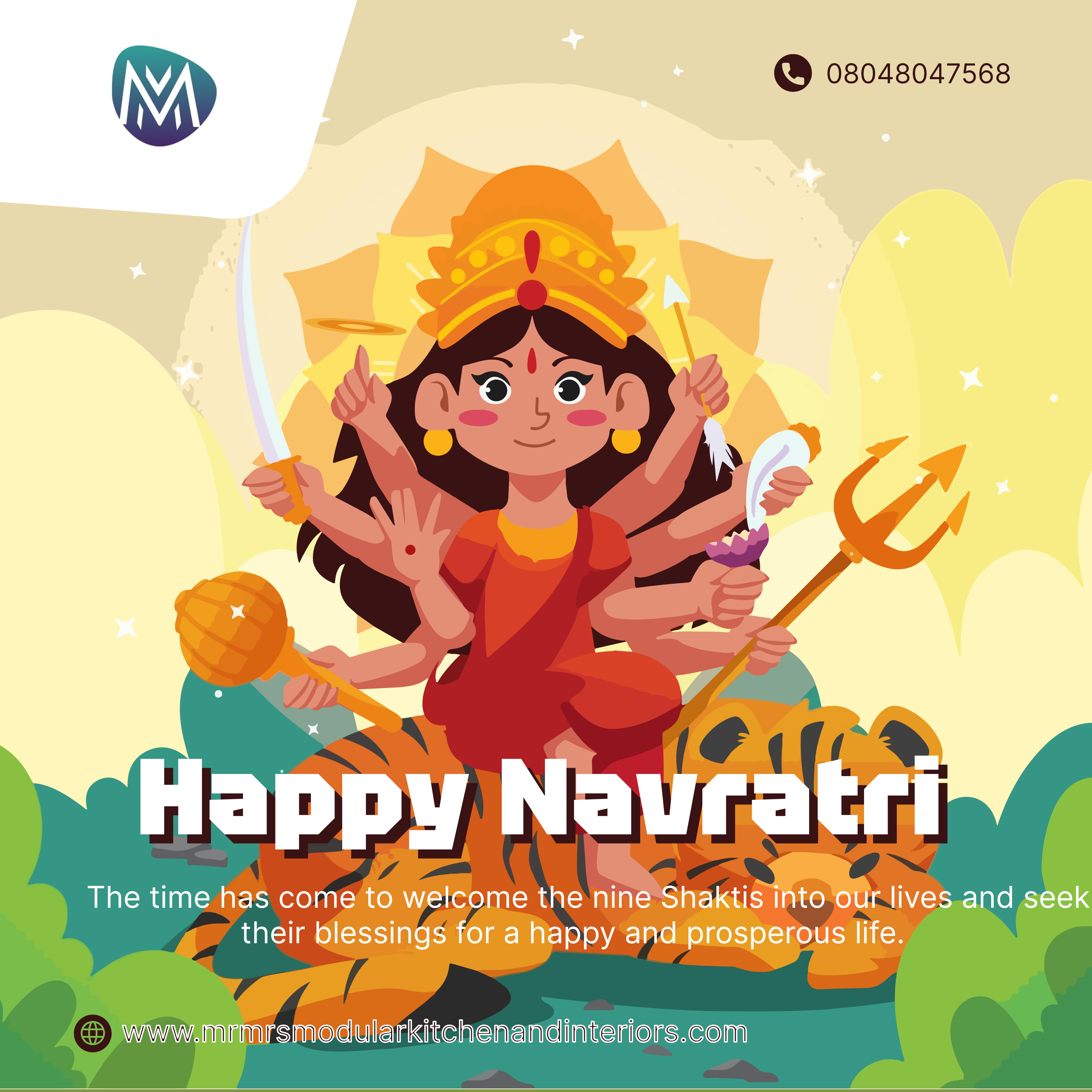 🔱🌺 True strength lies in faith, courage, and the power to rise above every challenge. This Navratr...
