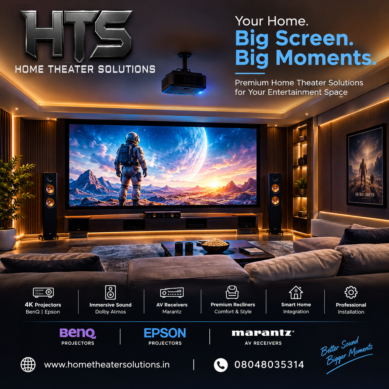 4K Projector and Screen Installation