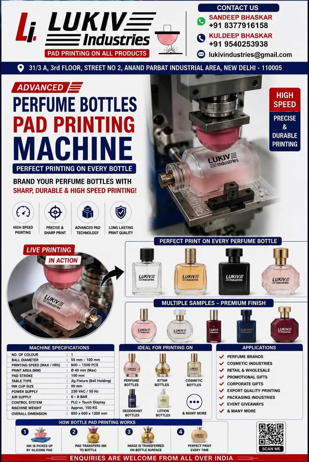 Advance Pad Printing Machine For Perfume Bottles In Gulabi Bagh Delhi NCR