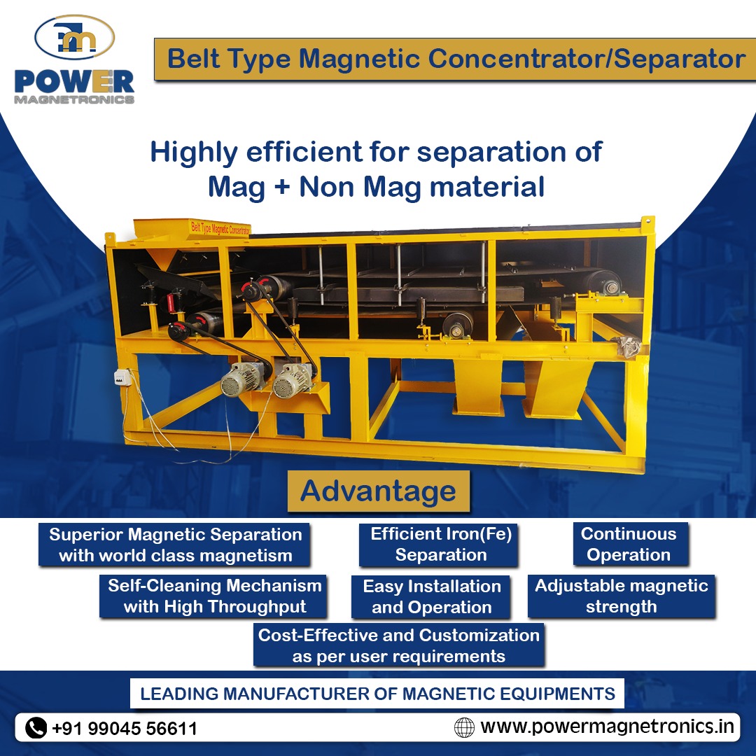 Belt Type Magnetic Concentrator / Separator
