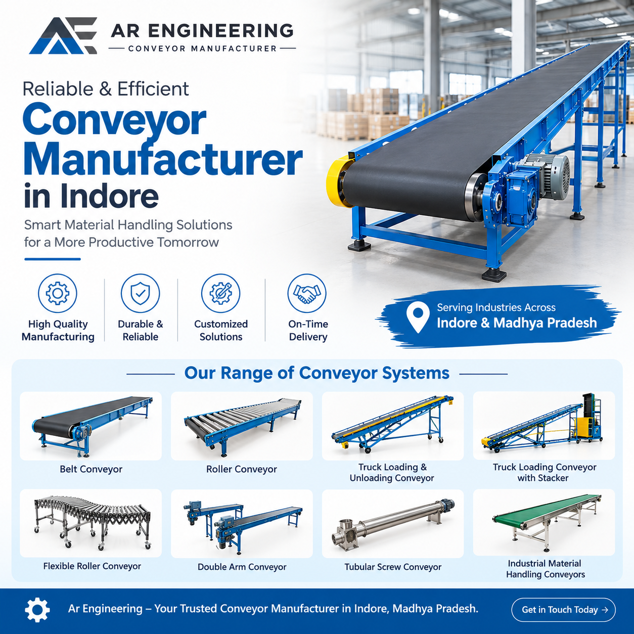 Ar Engineering – Leading Conveyor Manufacturer in Indore, Madhya Pradesh