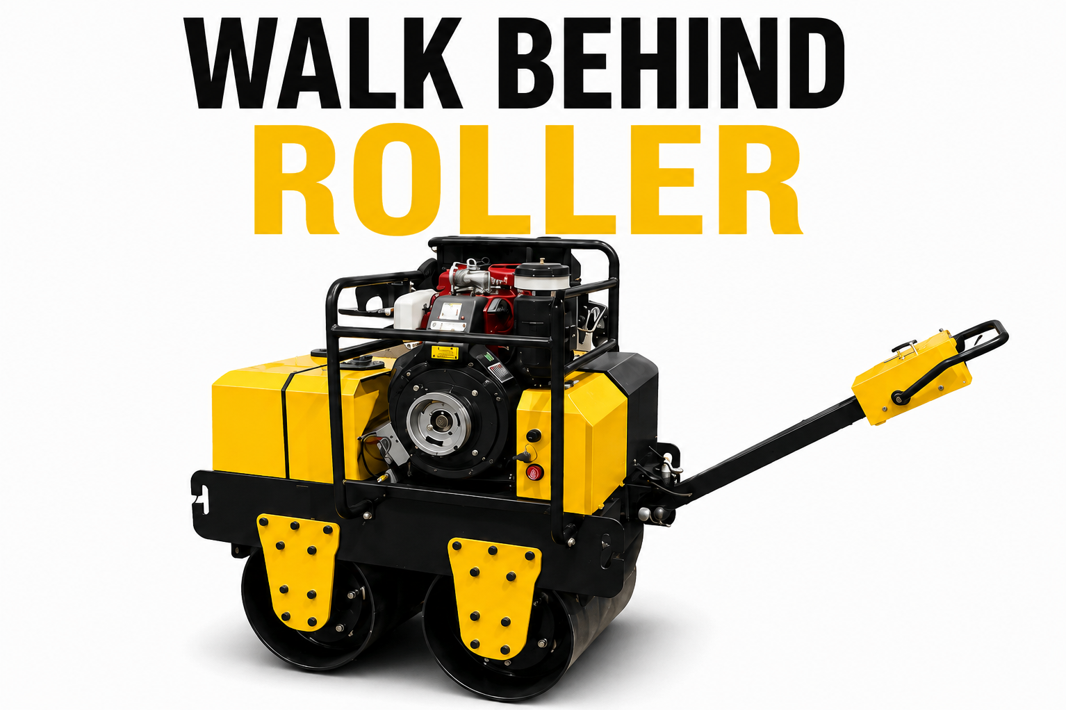 Walk Behind Roller SVR650 | 10 HP Greaves Engine Vibratory Roller, 650mm Drum - S. M. Equipment