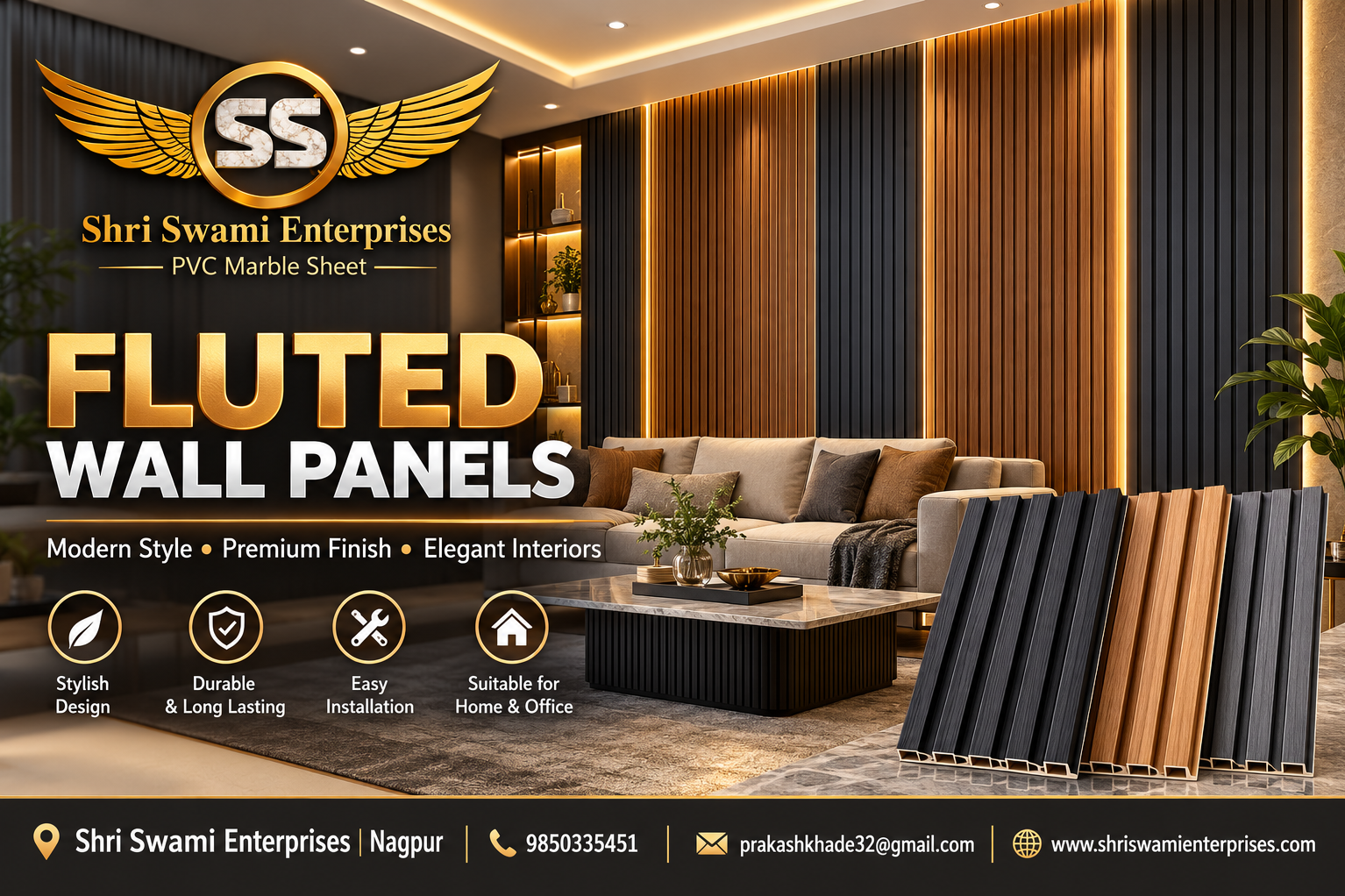 Fluted Wall Panel in Shri Swami Enterprises Nagpur