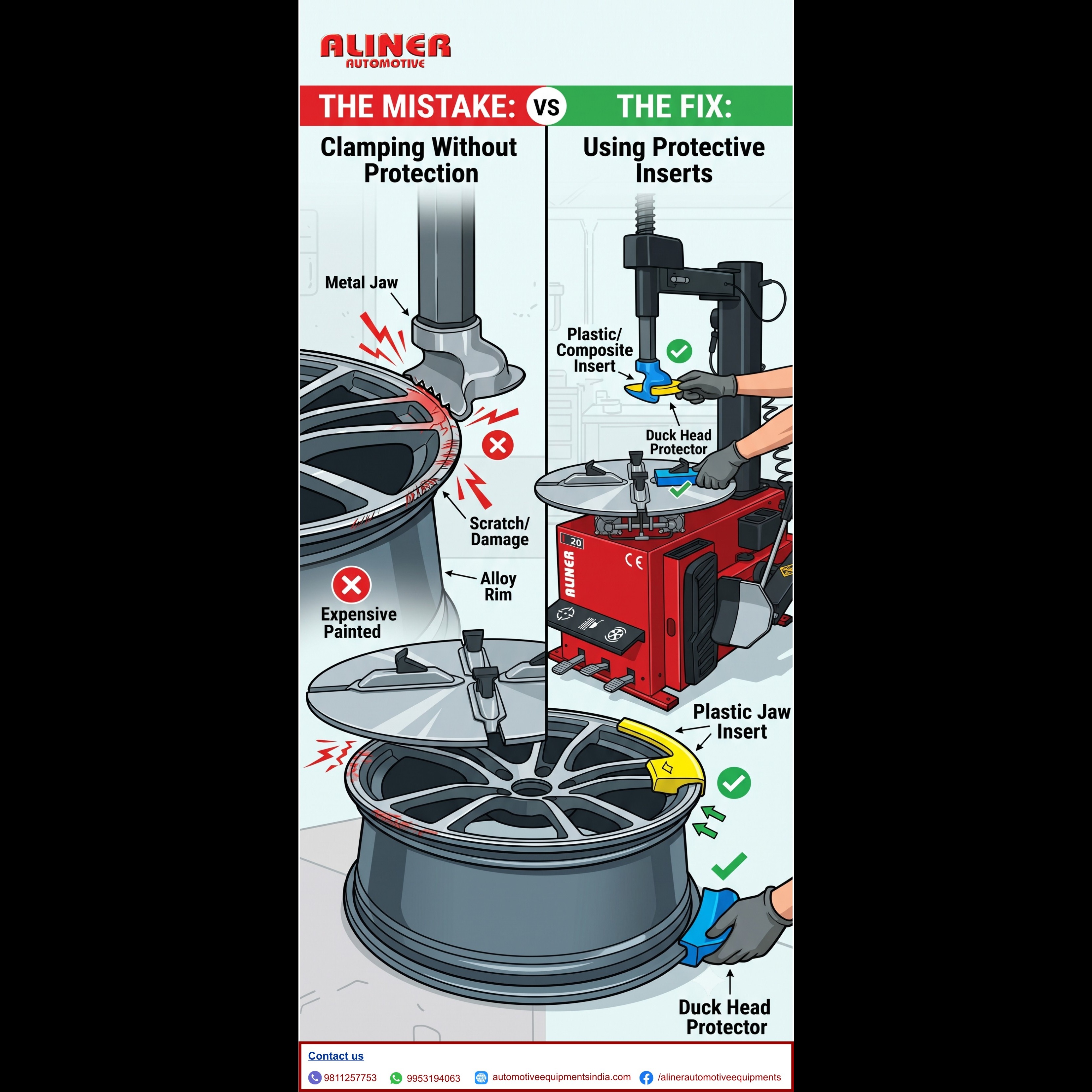COMMON MISTAKES CHANGING TYRE:TYRE CHANGER, TYRE CHANGER MACHINE, TIRE CHANGER, TIRE CHANGER MACHINE
