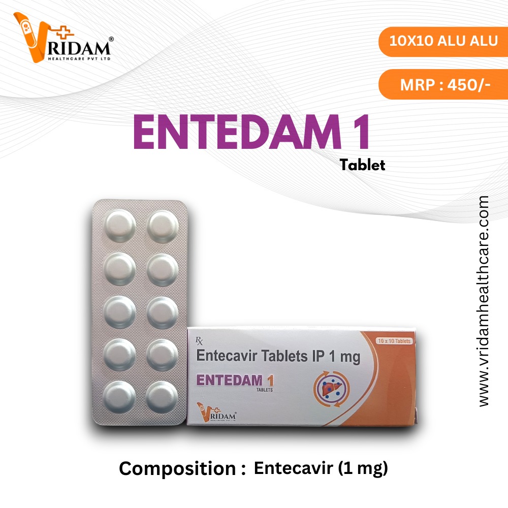 Entecavir 1 mg Tablet - Vridam Healthcare Nashik