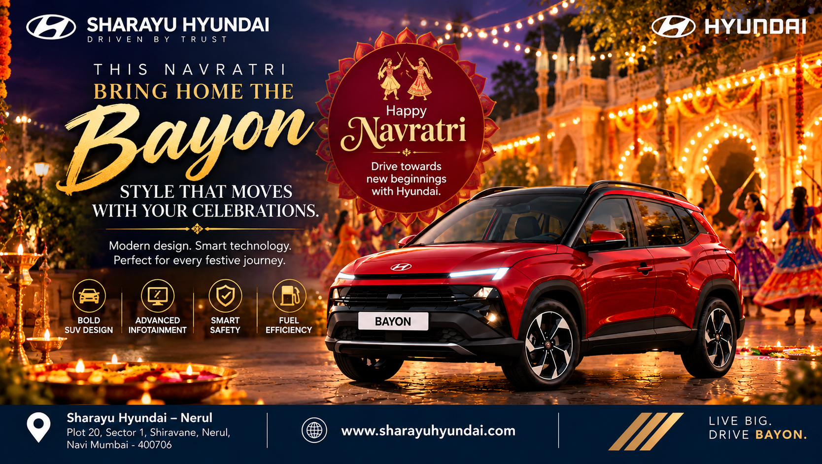This Navratri, Bring Home the Hyundai Bayon | Sharayu Hyundai Nerul