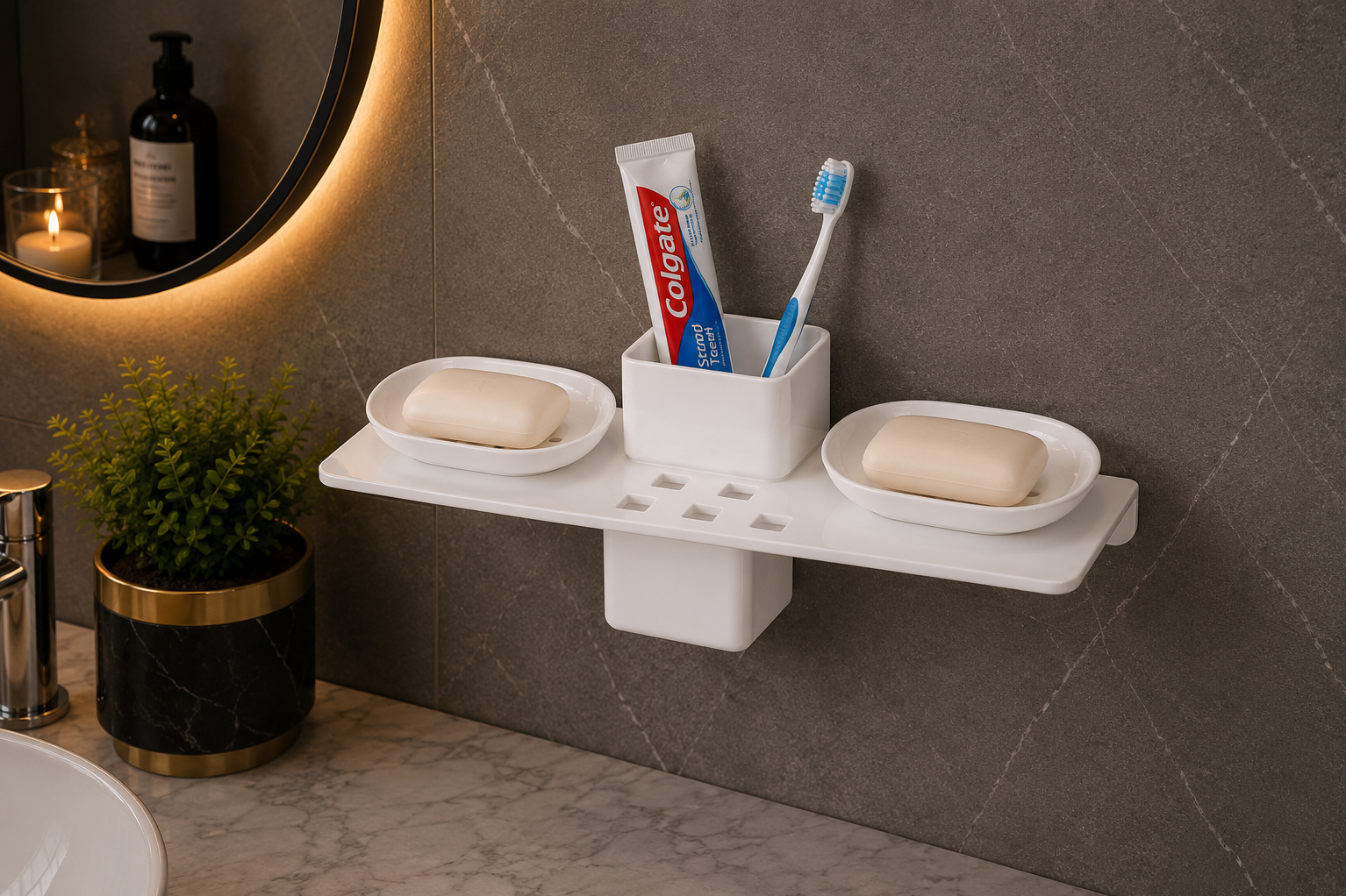 Acrylic New 3 in 1 Soap Dish