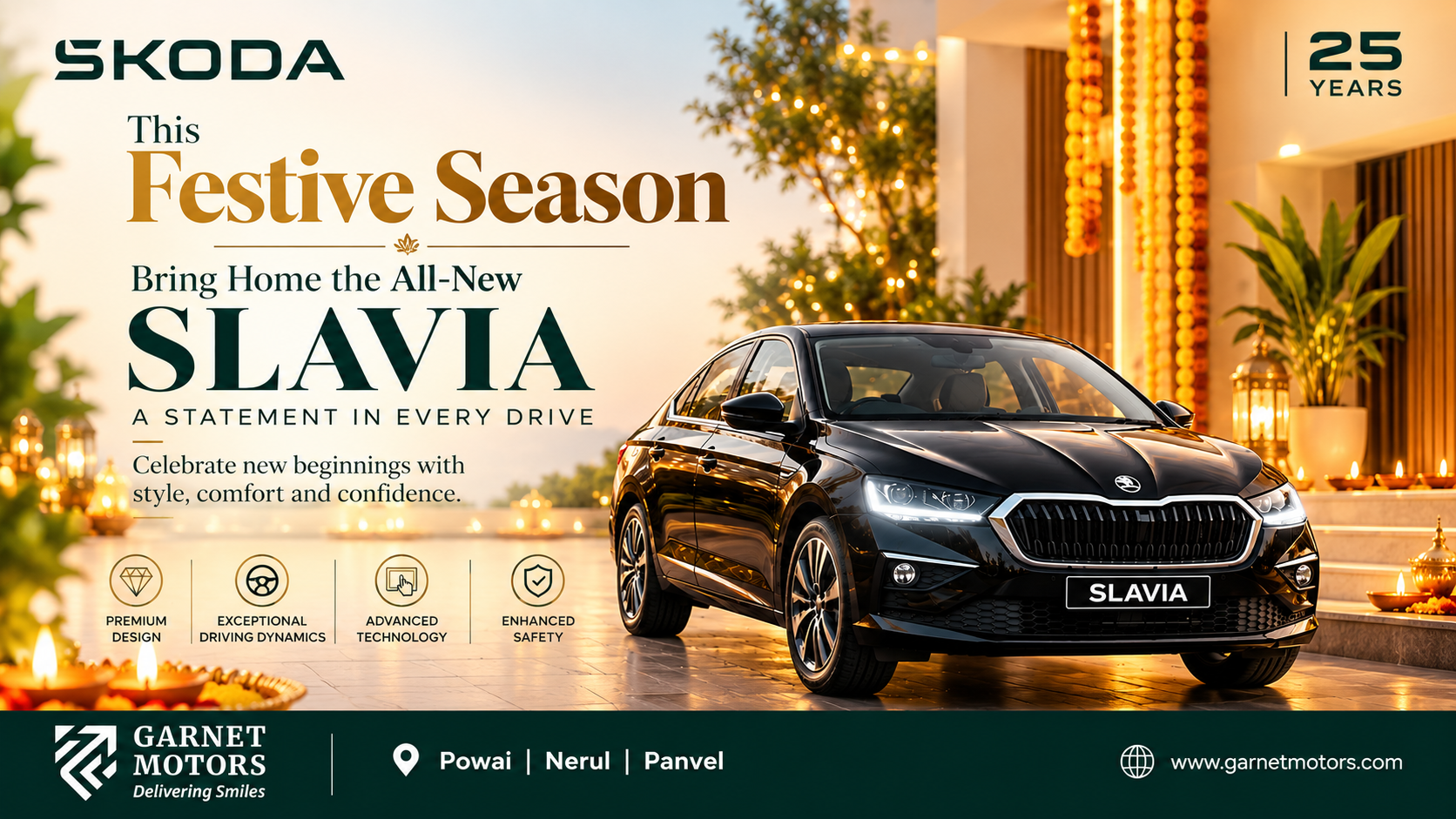 Škoda Kushaq Festive Celebration | Bring Home Style, Comfort & Confidence with Garnet Motors