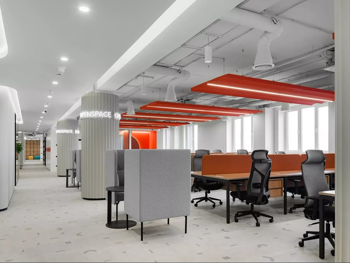Open Plan Office Interior Design Accents | Ambattur